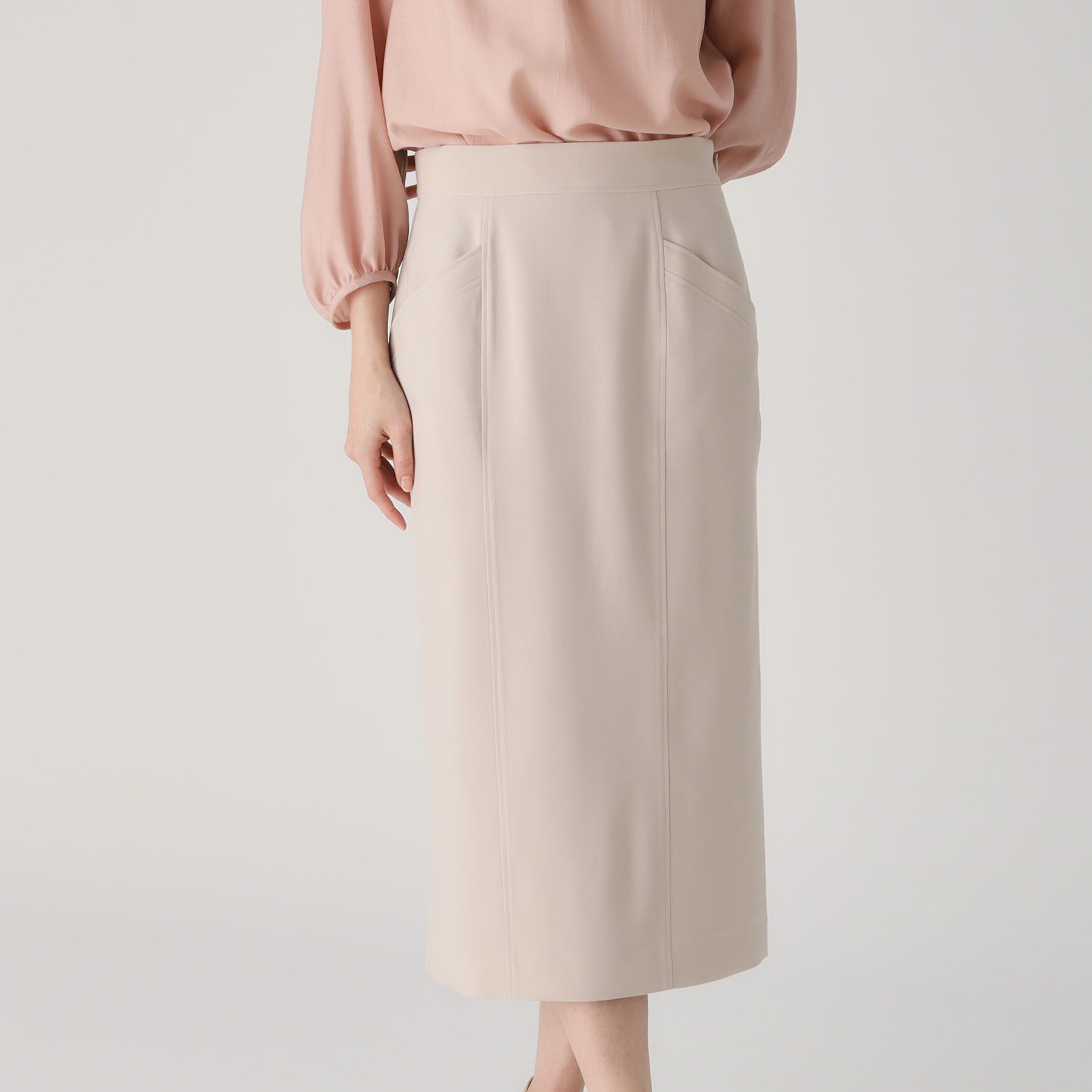COUP DE CHANCE「【洗える／日本製】ナロータイトスカート」|スカート|グレージュ(050)
