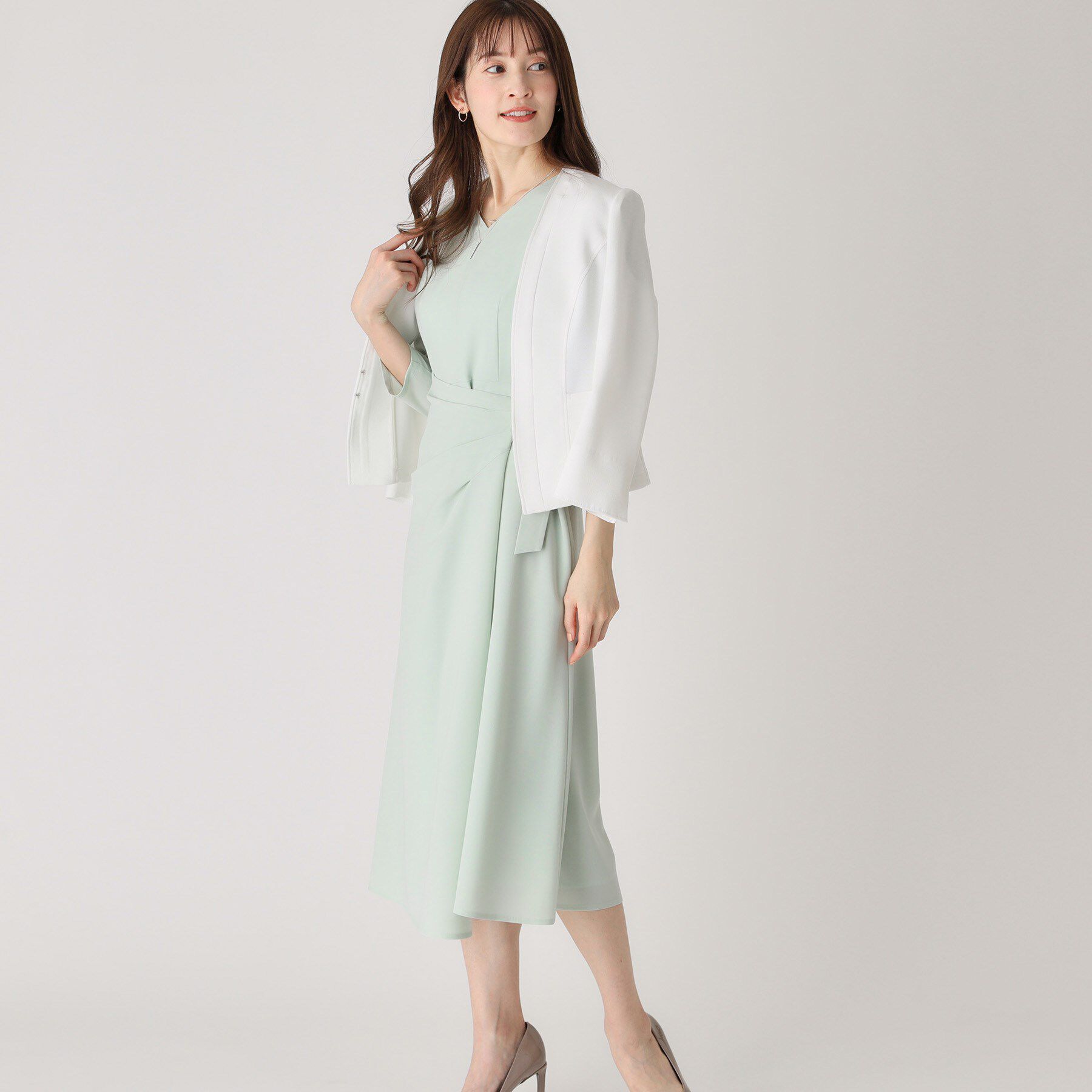 COUP DE CHANCE「【日本製】ラップ風デザインワンピース」|ワンピース|