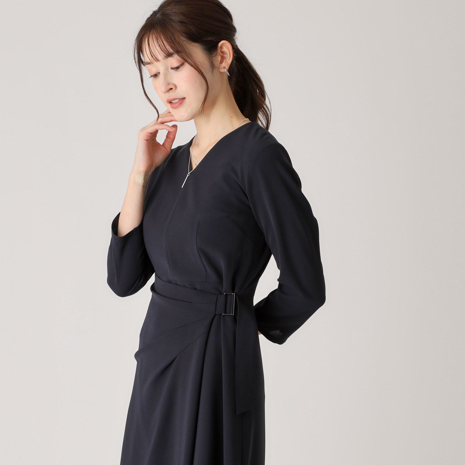 COUP DE CHANCE「【日本製】ラップ風デザインワンピース」|ワンピース|