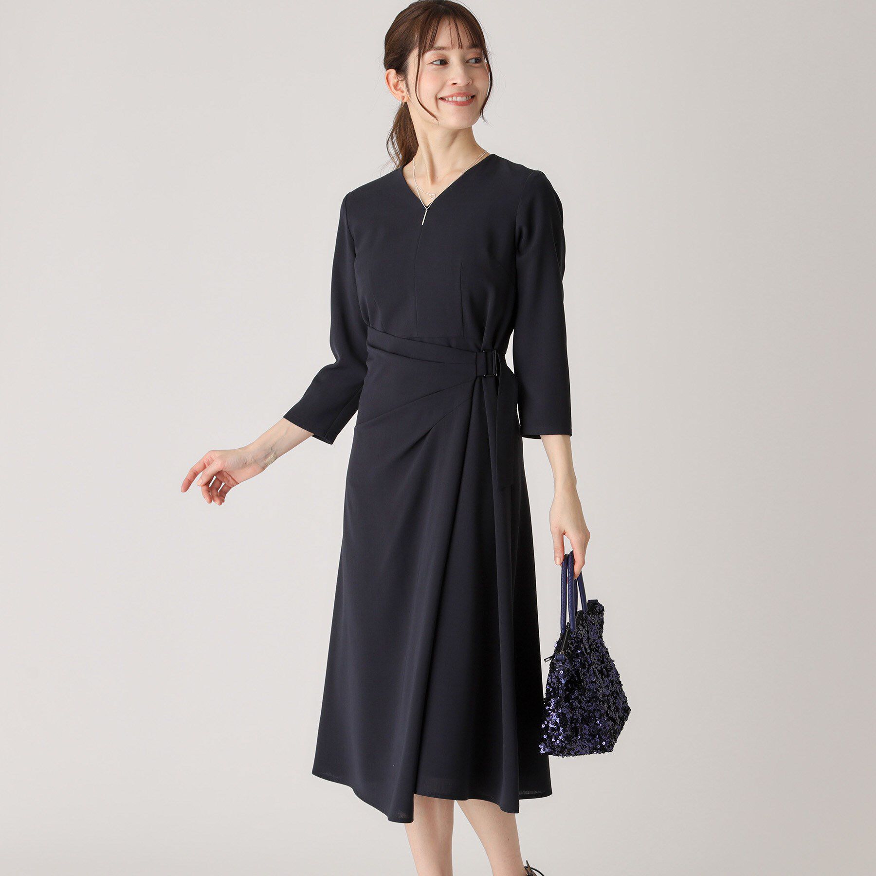 COUP DE CHANCE「【日本製】ラップ風デザインワンピース」|ワンピース|