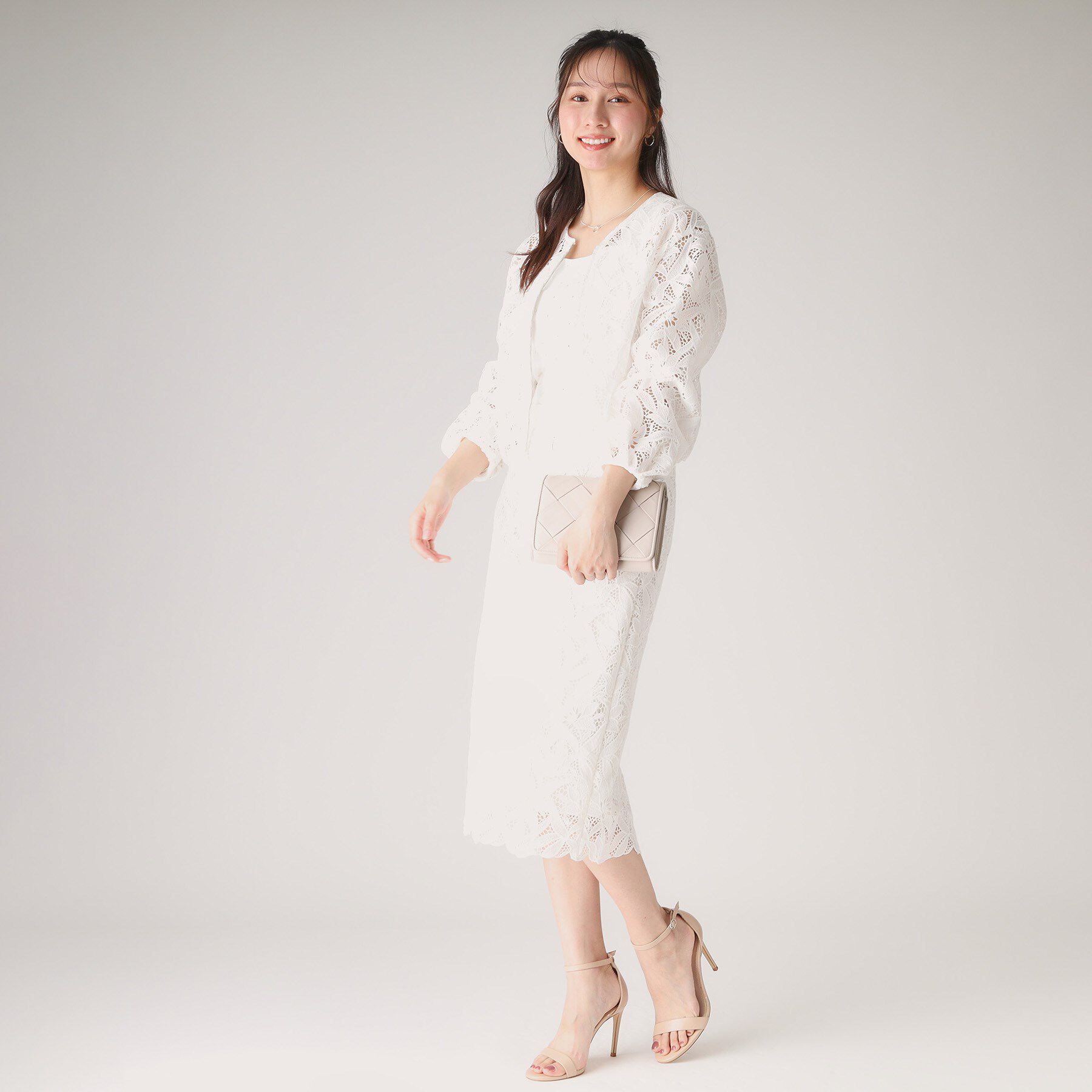 COUP DE CHANCE「【レース／セットアップ可】ストレートシルエットのスカート」|スカート|