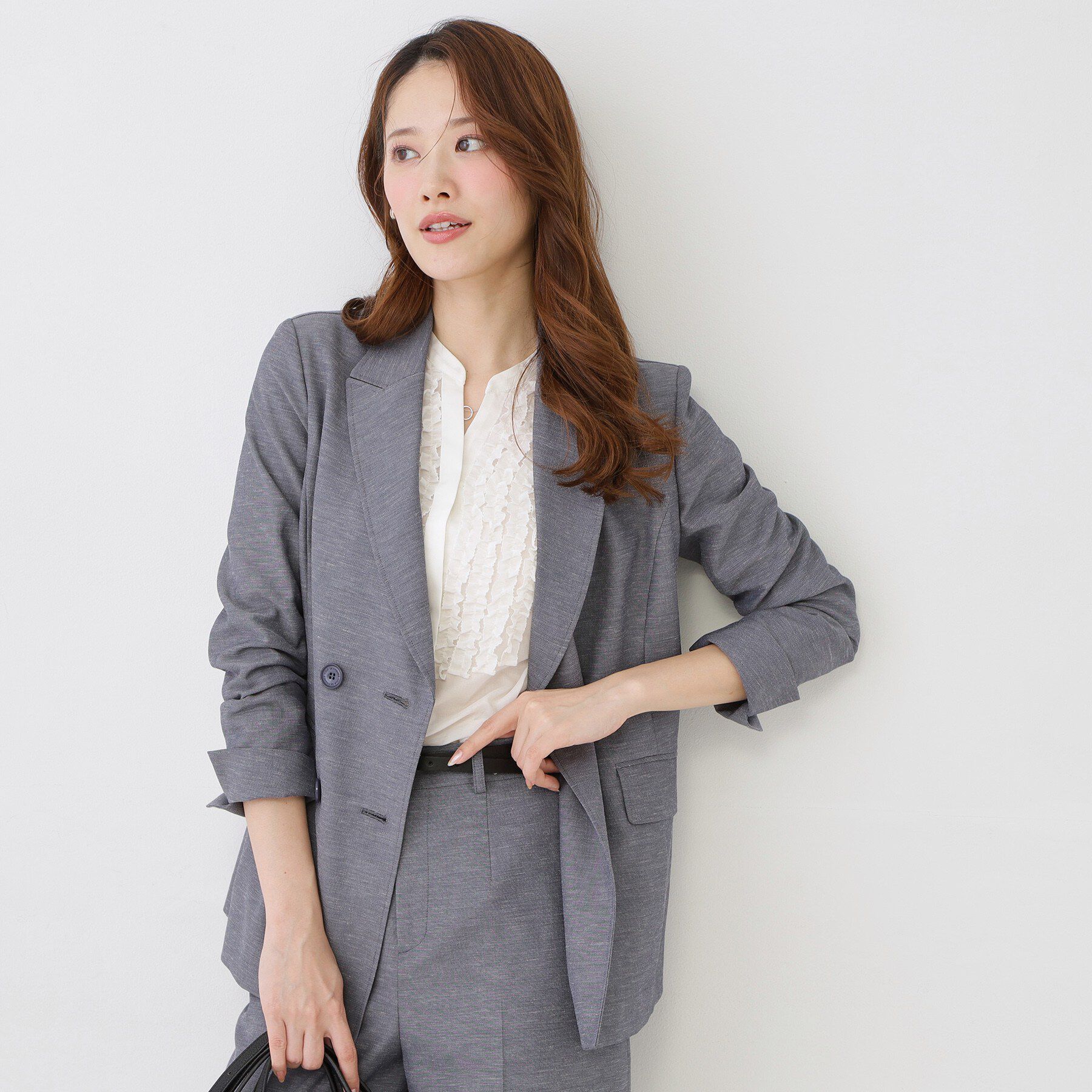COUP DE CHANCE「【手洗い可／日本製／裏地無し／清涼感／セットアップ可】ダブルジャケット」|テーラードジャケット|