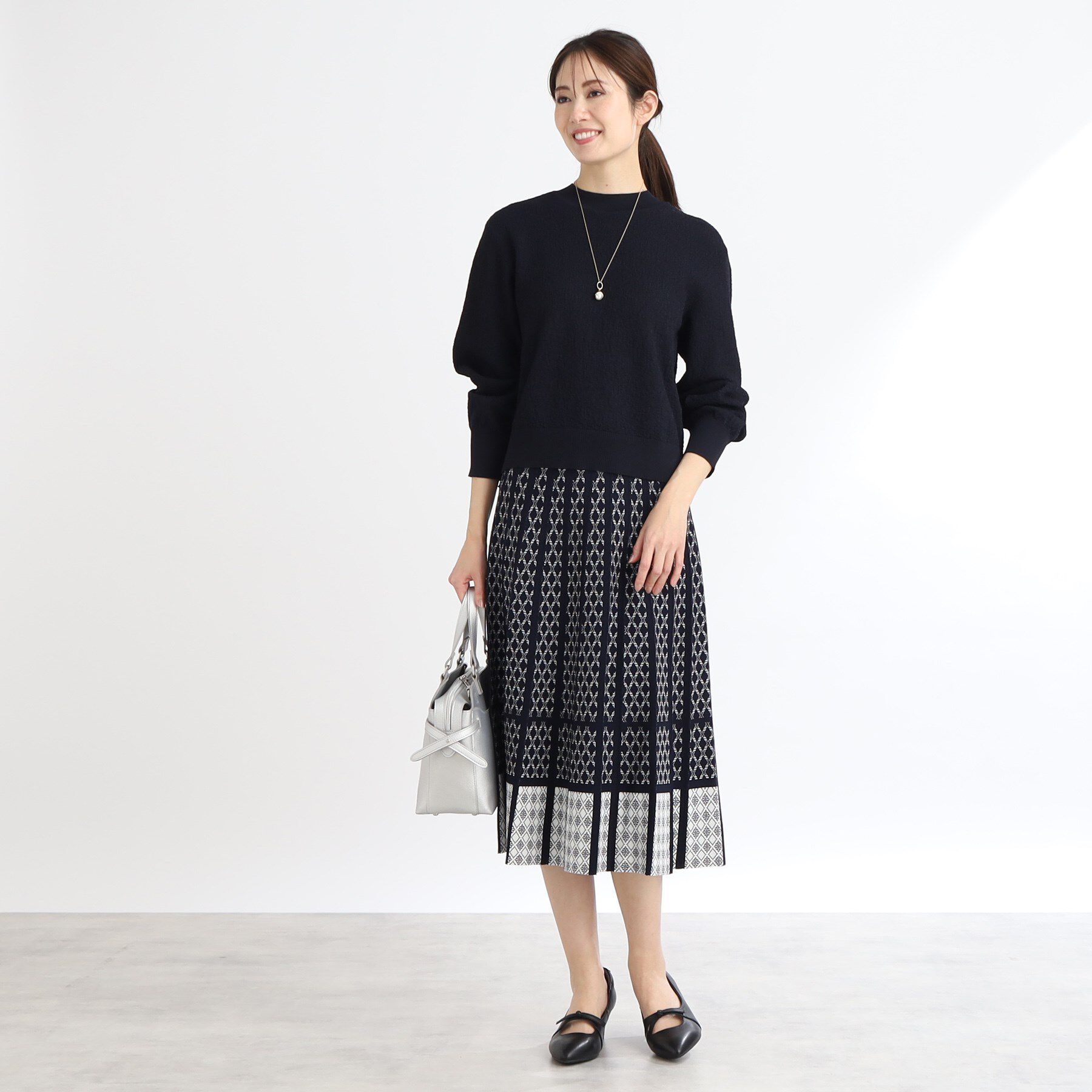 Reflect「【WEB限定カラーあり／ウエスト紐調節／セットアップ可】ジャカードスカート」|スカート|