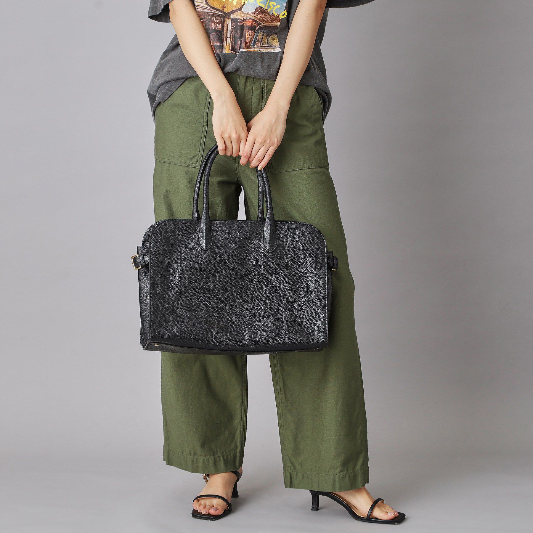 DRESSTERIOR「MILOS（ミロス）サイドベルト付きトートバッグ」|トートバッグ|