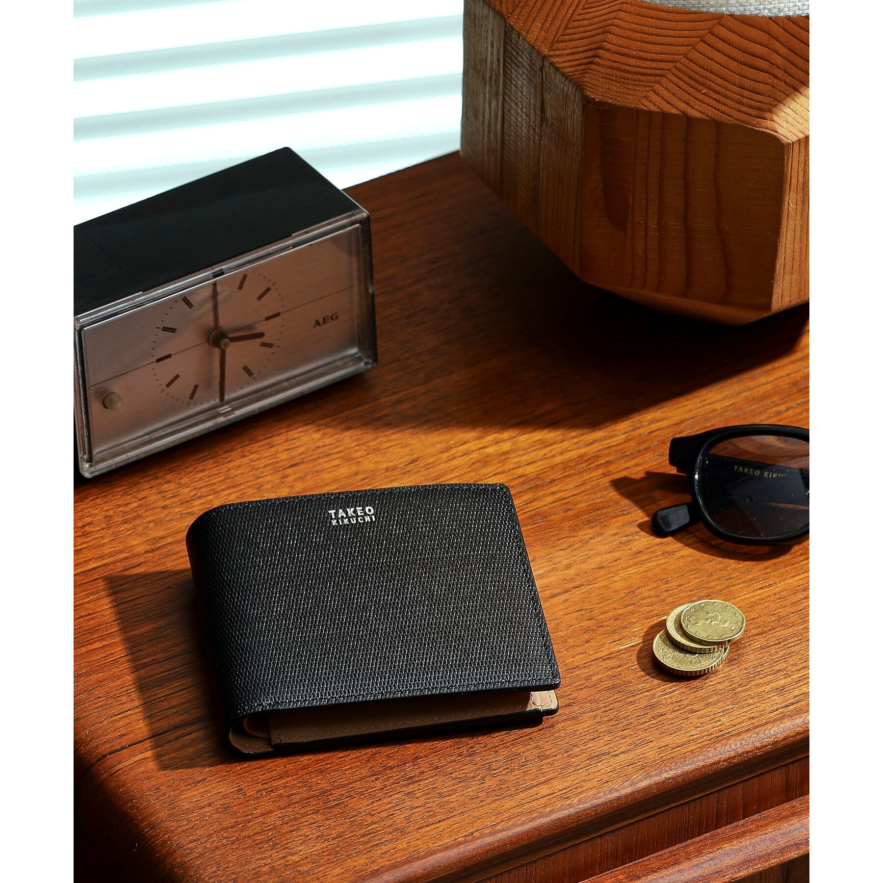 TAKEO KIKUCHI「【ソフト＆ナチュラル】ミニメッシュ レザー 2つ折り財布」|財布|