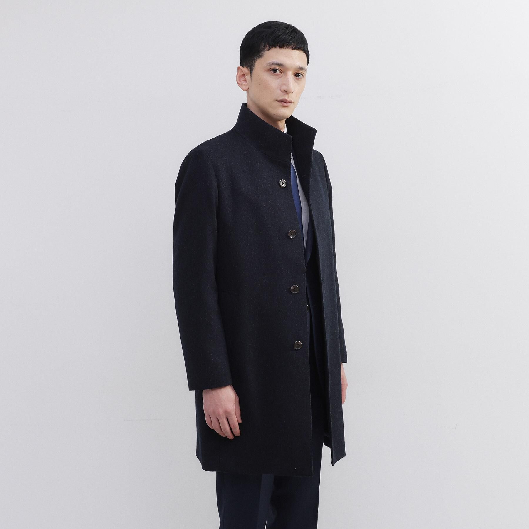 TAKEO KIKUCHI「【ウールカシミヤブレンド】ビーバー調 スタンドカラー コート」|その他|