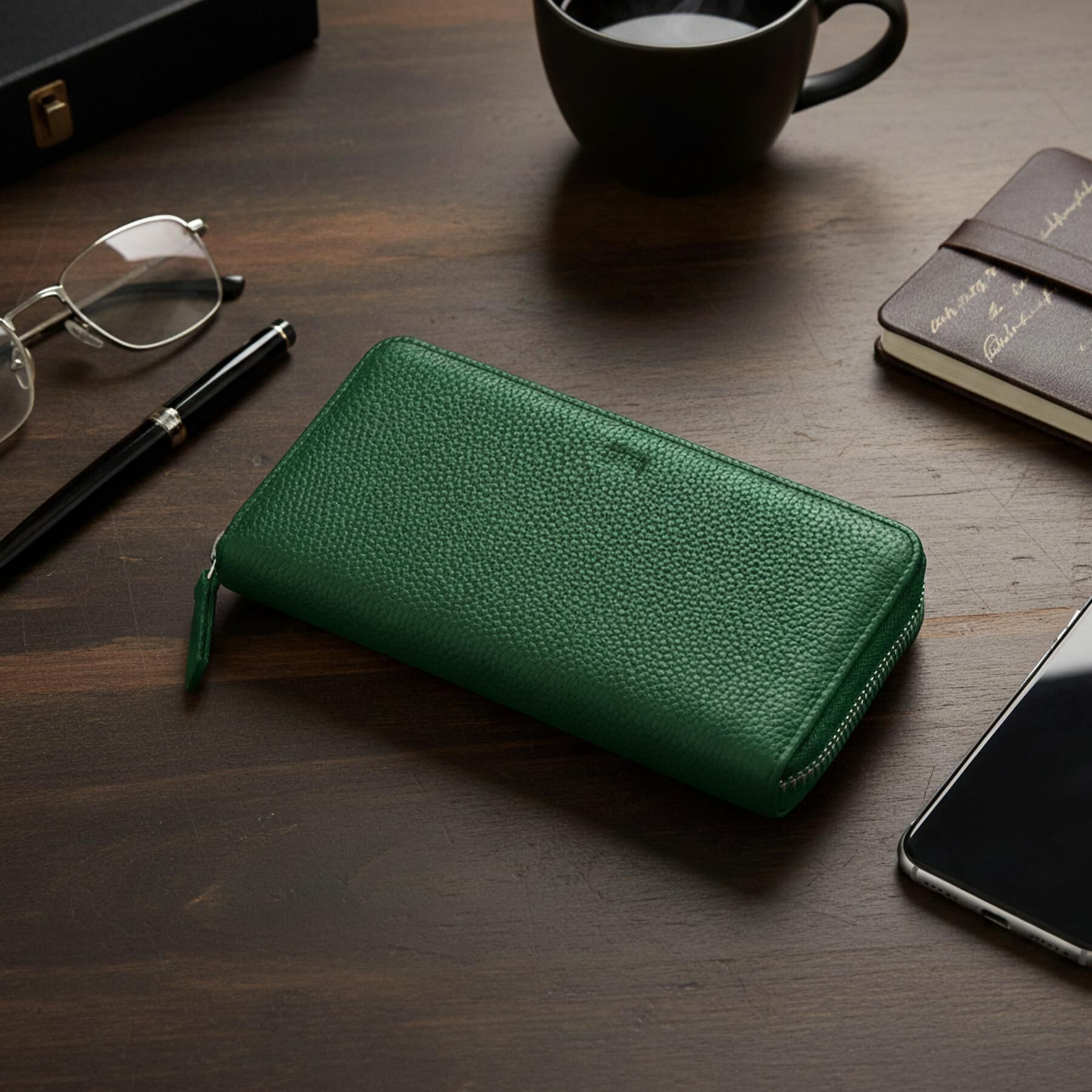 TAKEO KIKUCHI「ソフトシュリンクレザー長財布」|財布|グリーン(023)