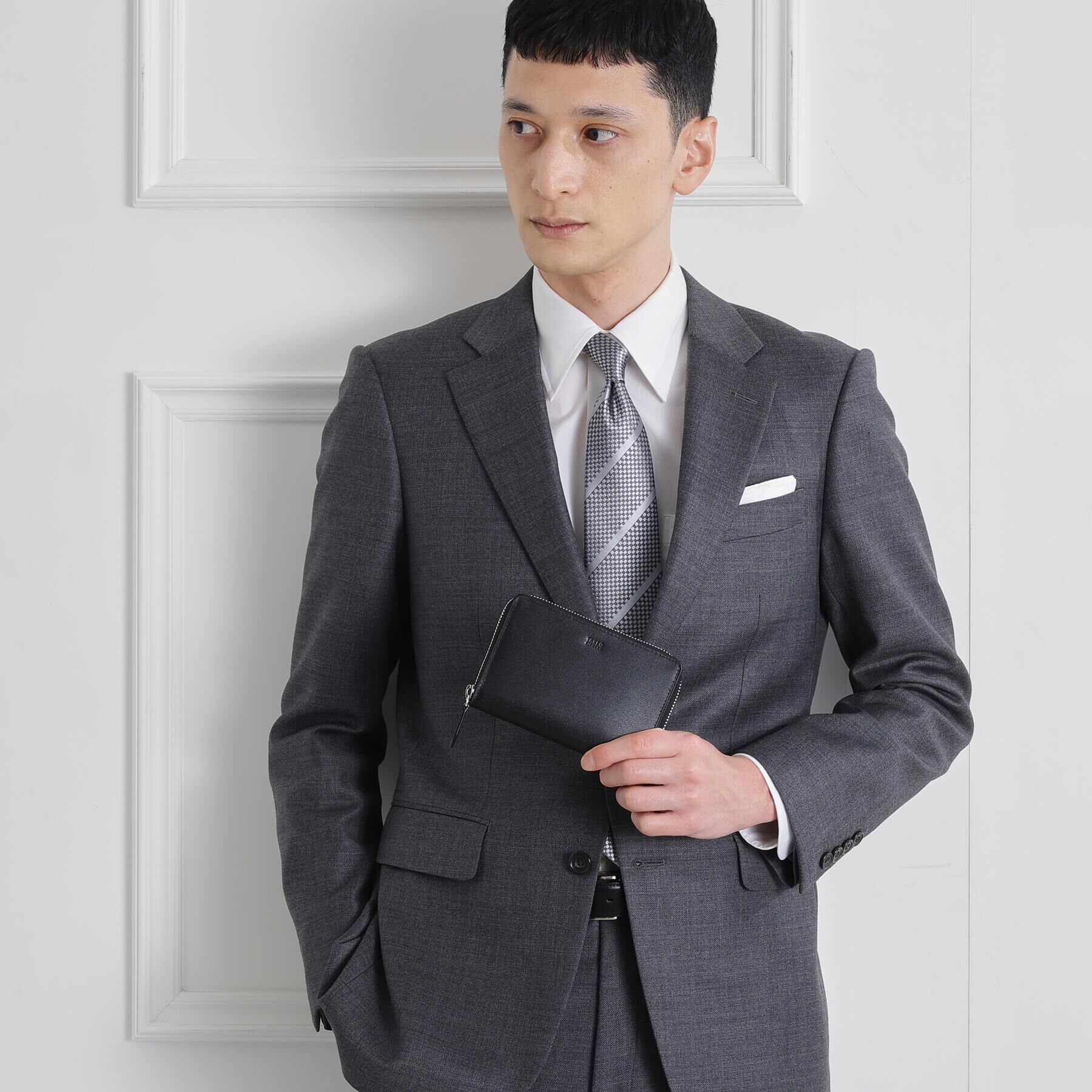 TAKEO KIKUCHI「【リップルグレイン】3方ラウンドコンパクトスリム財布」|財布|