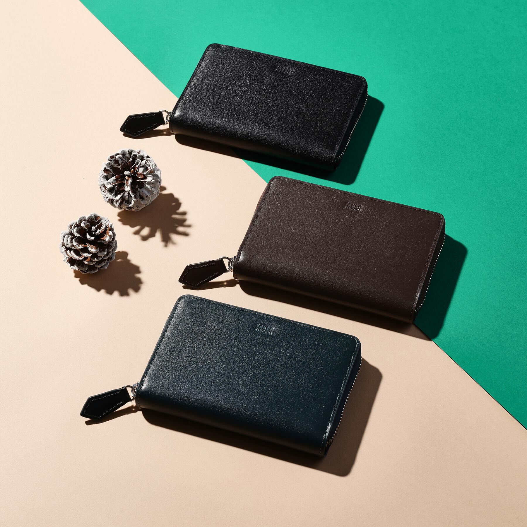 TAKEO KIKUCHI「【リップルグレイン】3方ラウンドコンパクトスリム財布」|財布|