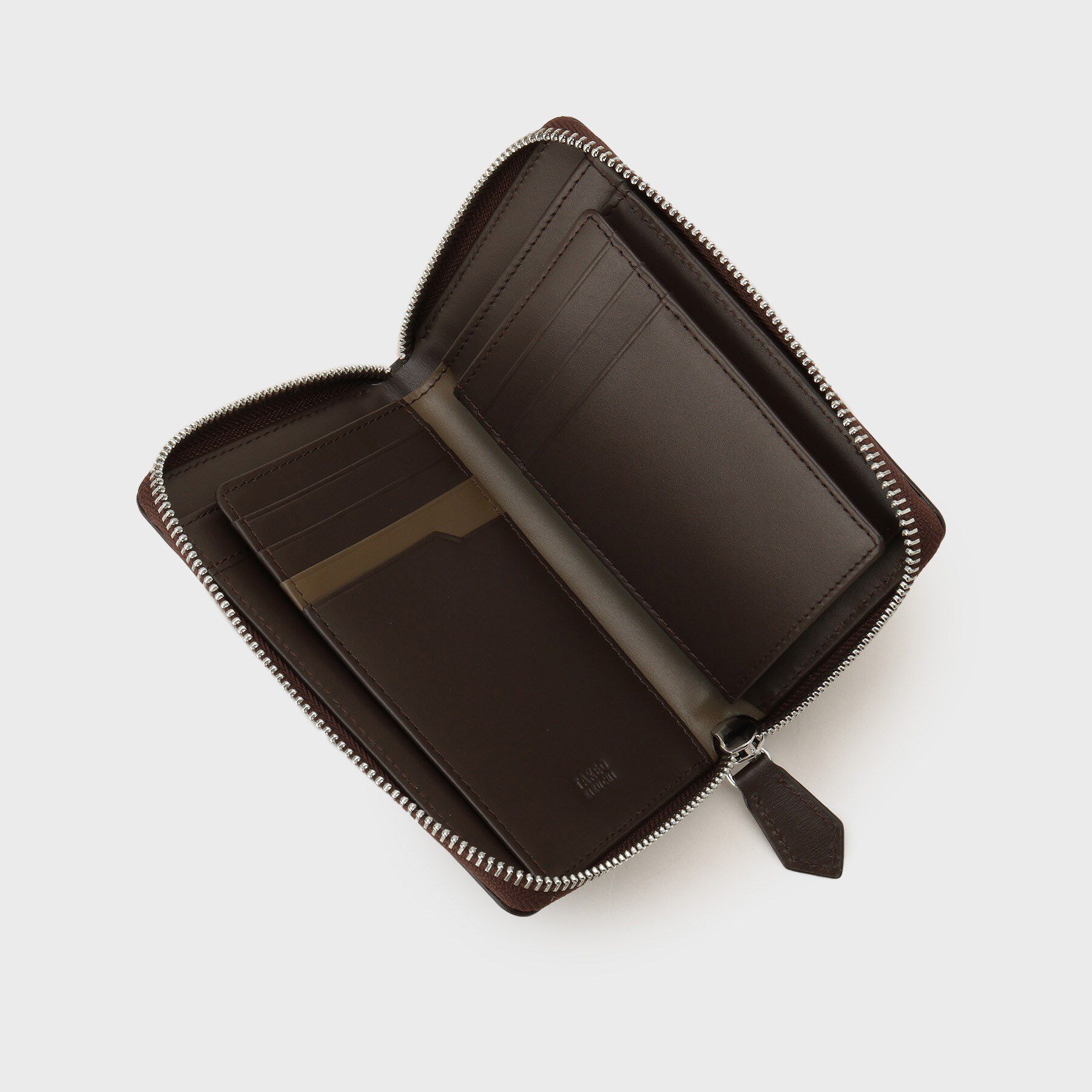 TAKEO KIKUCHI「【リップルグレイン】3方ラウンドコンパクトスリム財布」|財布|