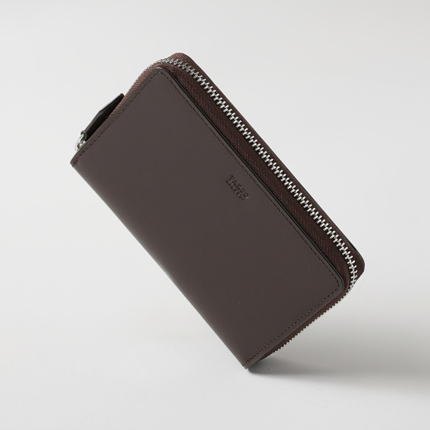 TAKEO KIKUCHI「【リップルグレイン】3方ラウンドコンパクトスリム財布」|財布|ブラウン(043)