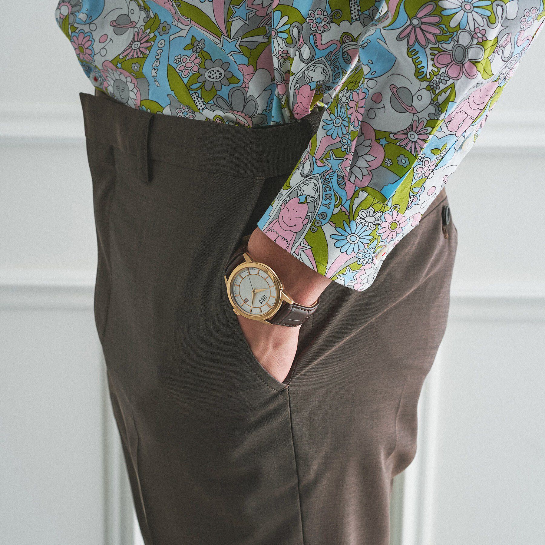 TAKEO KIKUCHI「【BOWLER HAT LABEL】TWトロピカルシャンブレー JAZZスラックス」|その他|