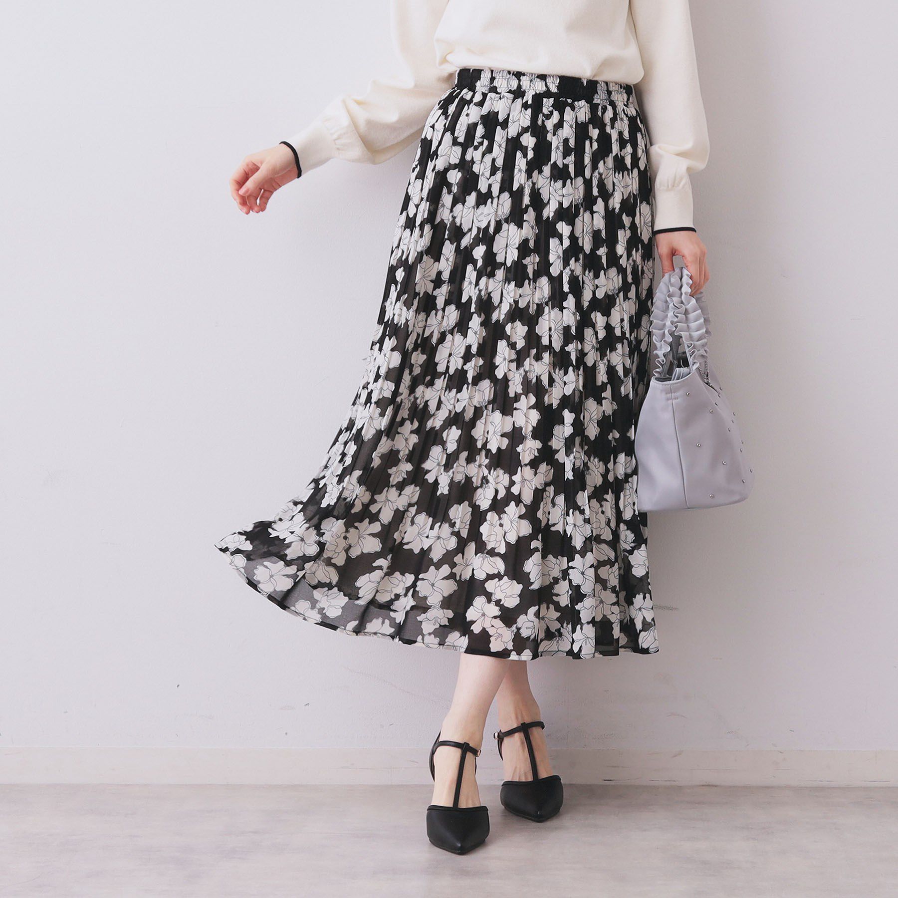 index「選べる丈 シフォンプリーツスカート【洗濯機OK/イージーアイロン/防シワ】《6col》」|スカート|