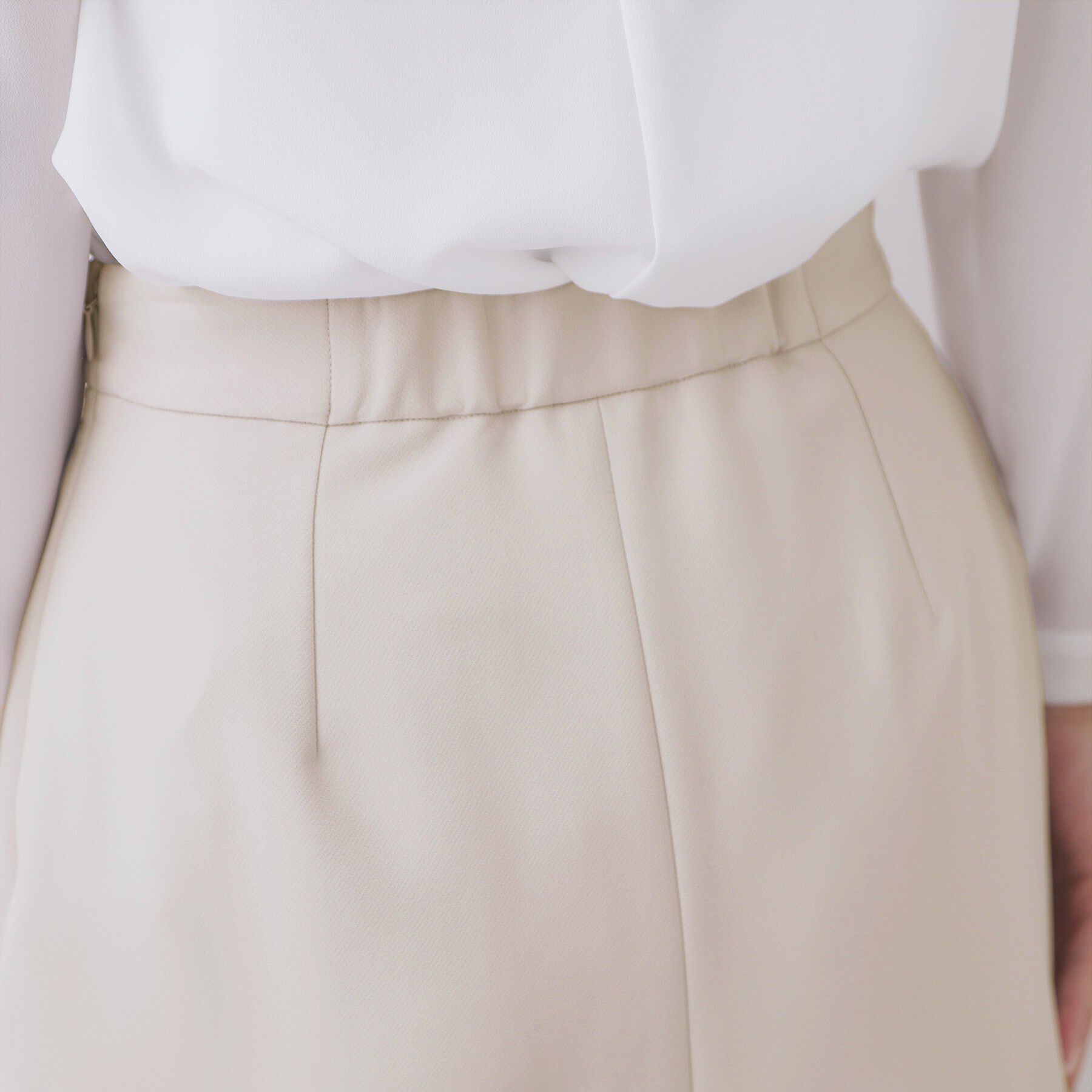 index「アシンメトリーストレッチタックスカート/セットアップ対応【洗濯機OK/防シワ/イージーアイロン】」|スカート|