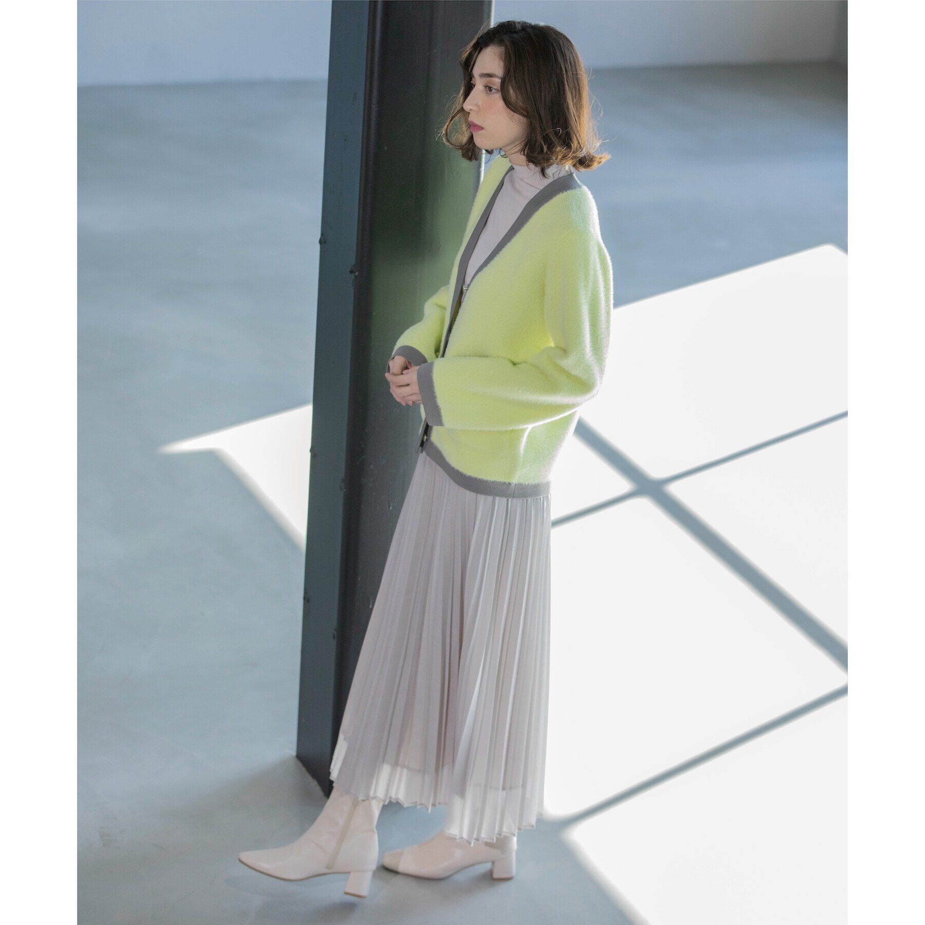 OPAQUE.CLIP「《通勤・セレモニー対応》シアーローンプリーツスカート【洗濯機洗い可】」|スカート|