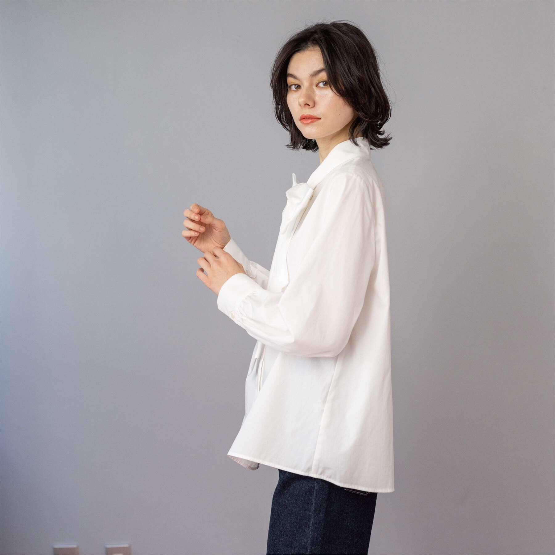 OPAQUE.CLIP「≪通勤・セレモニー対応≫ボウタイシャツブラウス【洗濯機OK】」|シャツ・ブラウス|