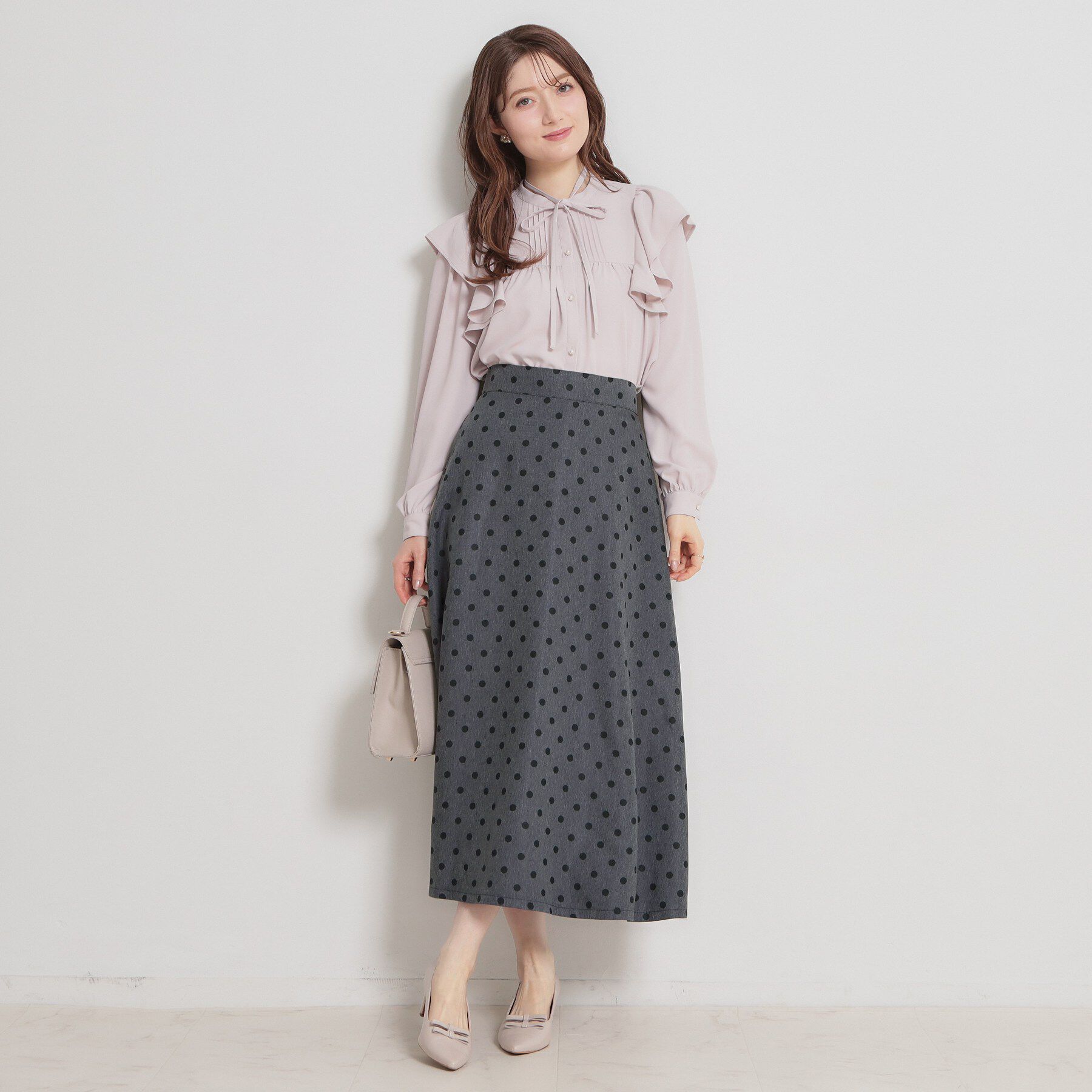 Couture broach「デニムライクドットスカート」|スカート|