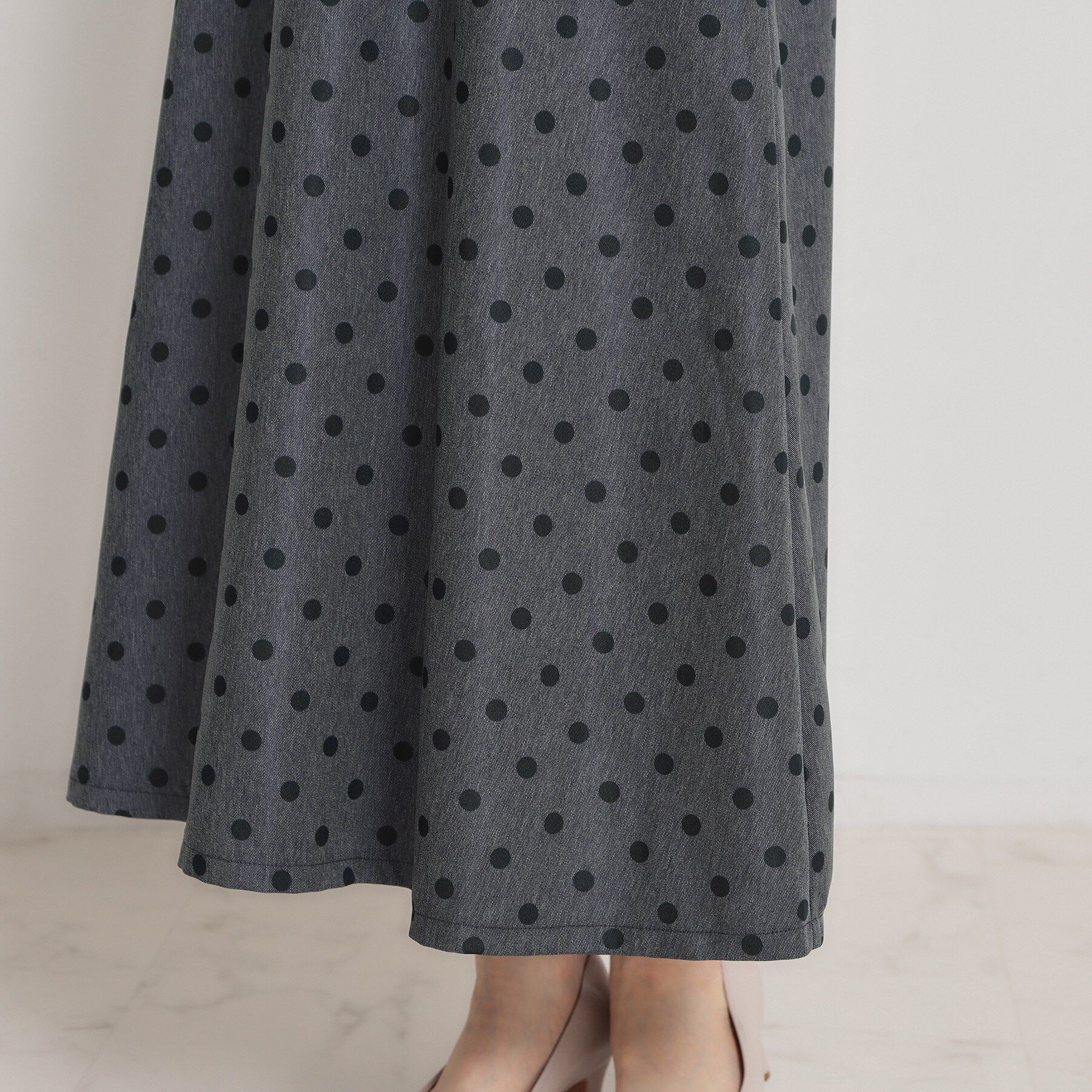 Couture broach「デニムライクドットスカート」|スカート|