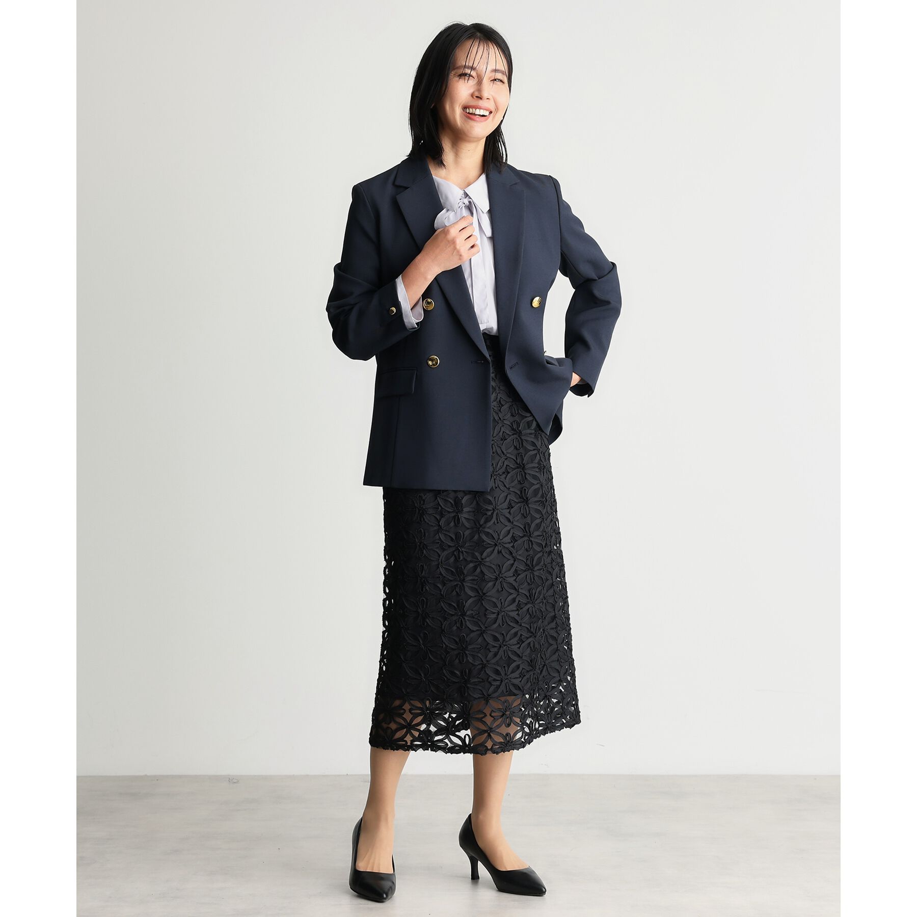 THE SHOP TK「【ONOFF活躍／セレモニー】刺繍レーススカート／洗える」|スカート|