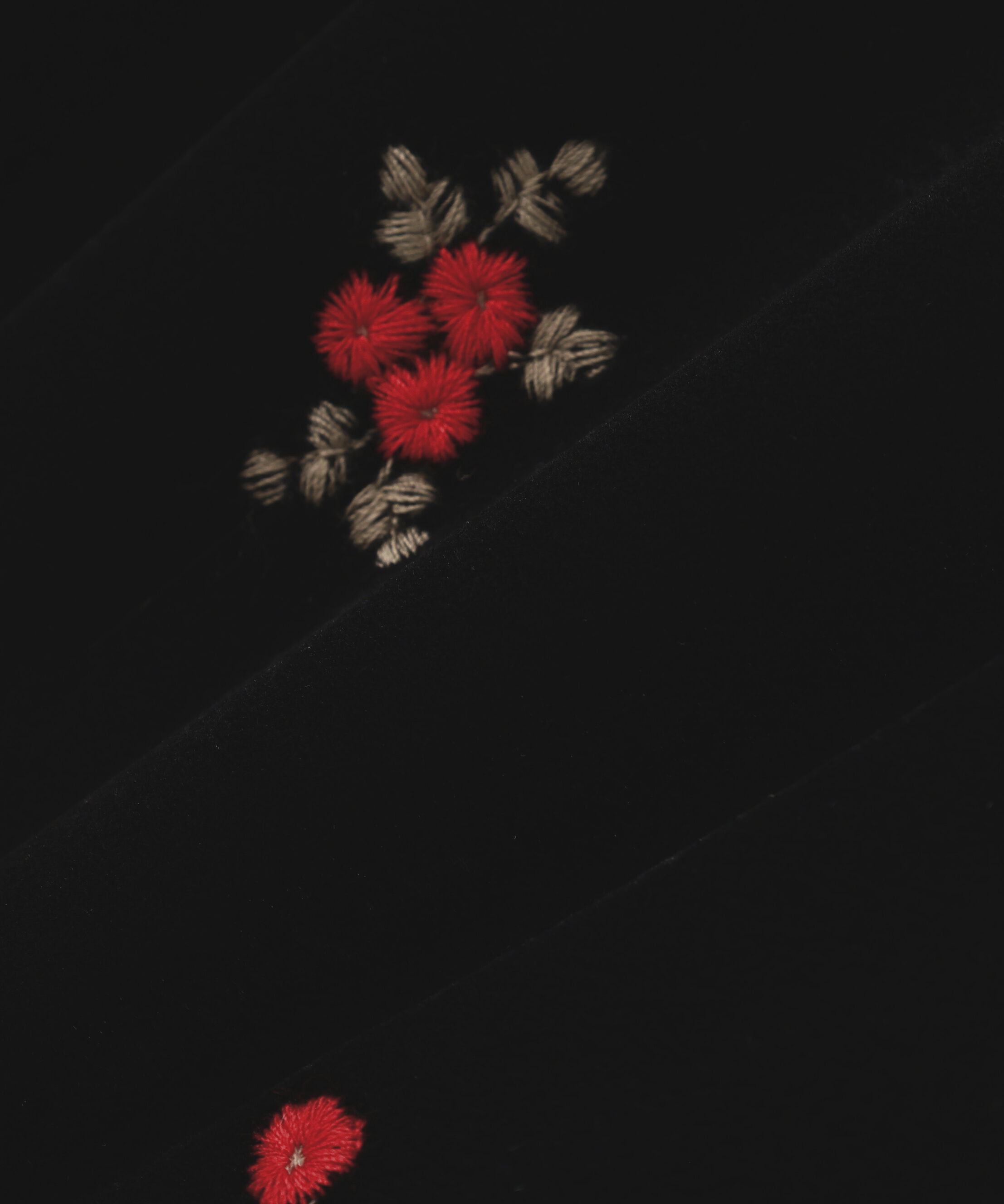  「フラワー刺繍ベロアスカート」|スカート|