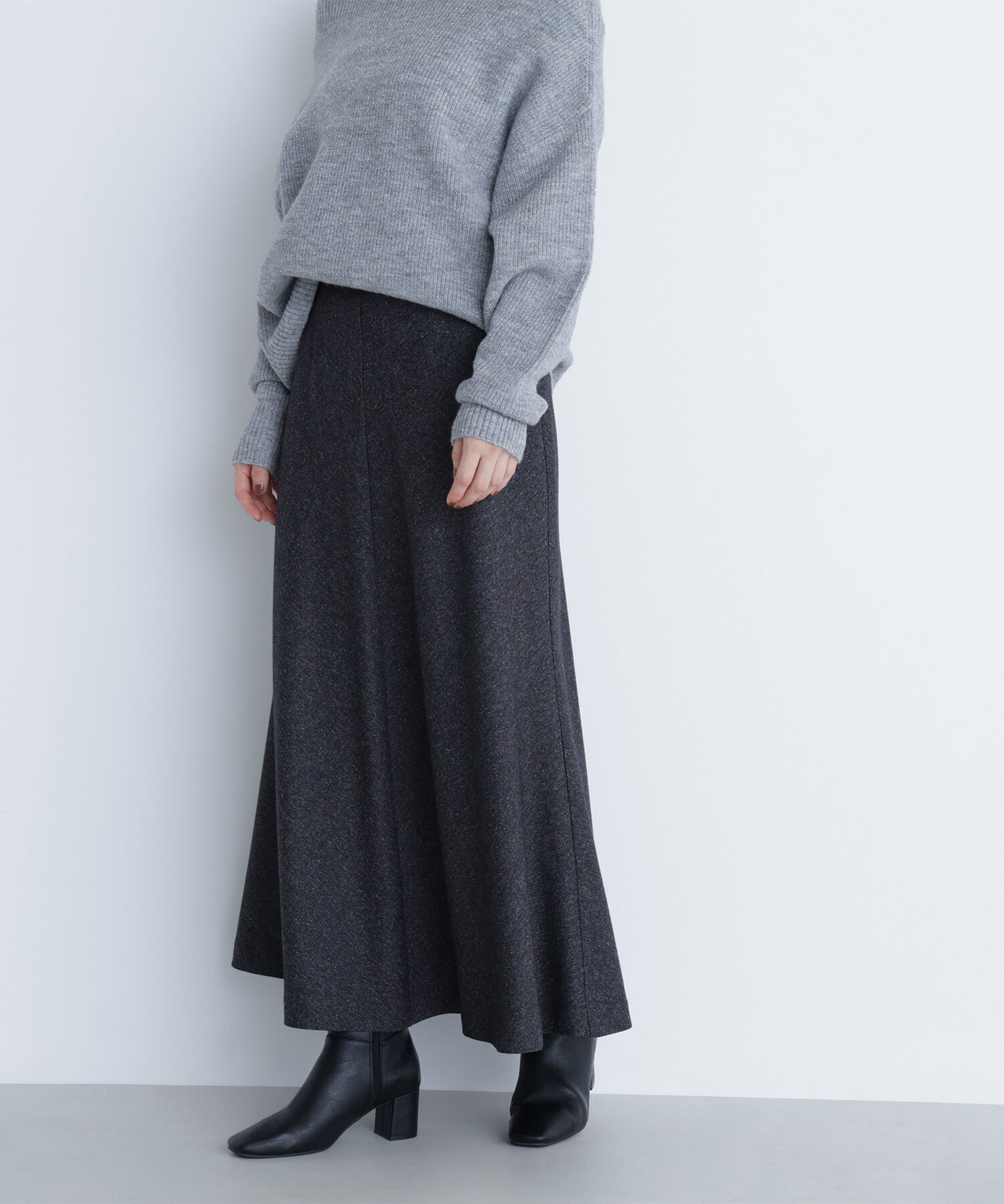  「ネップツイードナロースカート」|スカート|