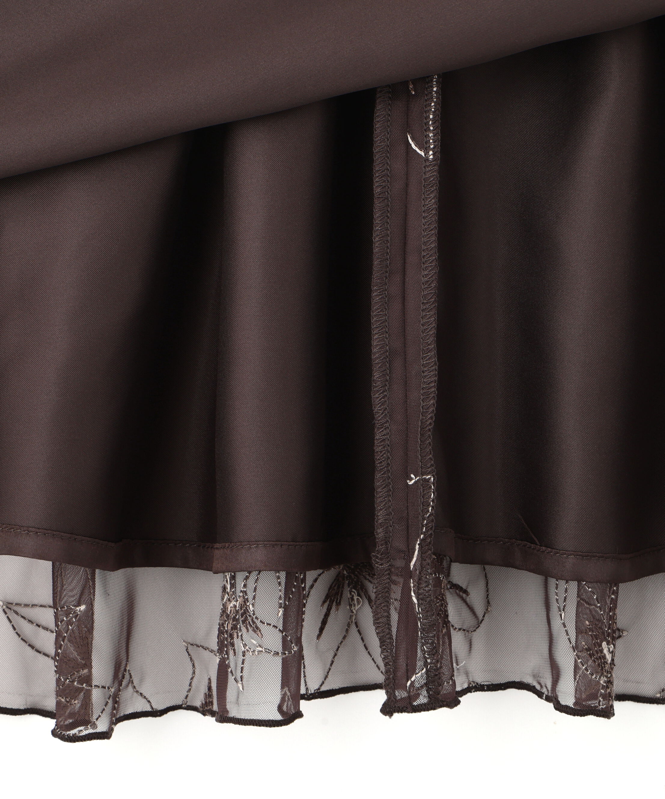  「チュール刺繍フレアスカート」|スカート|