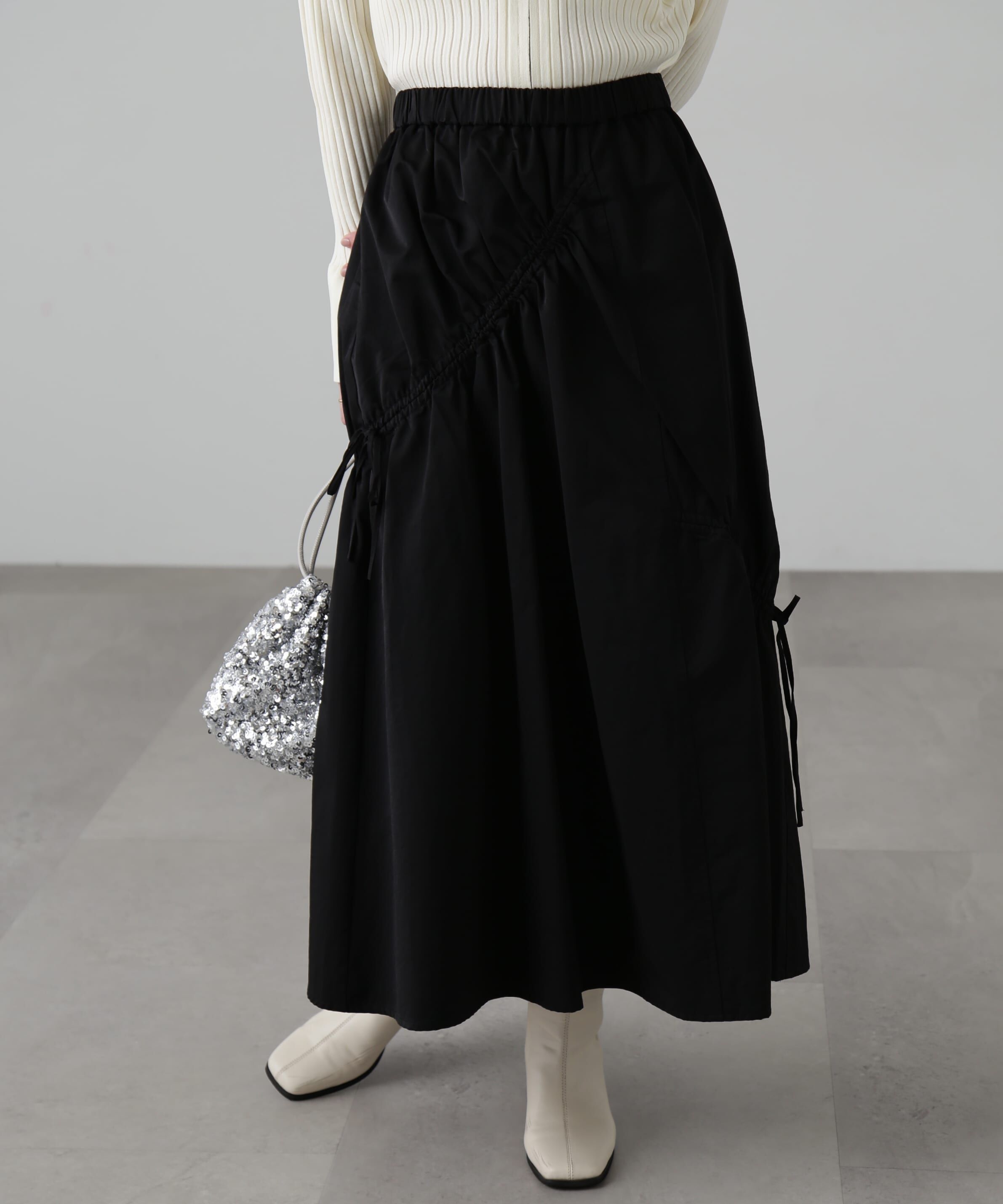  「ランダムシャーリングドロストスカート」|スカート|