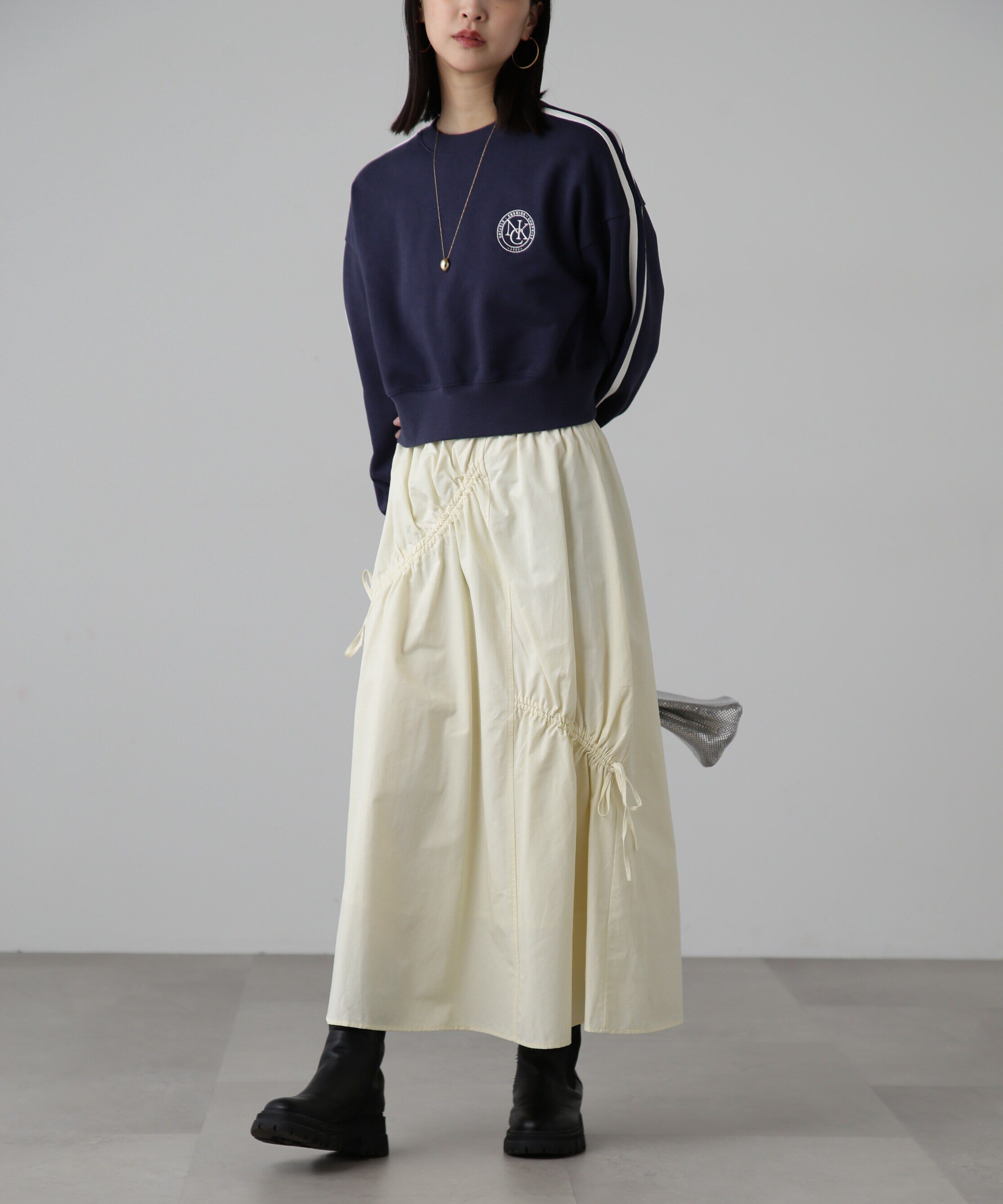  「ランダムシャーリングドロストスカート」|スカート|