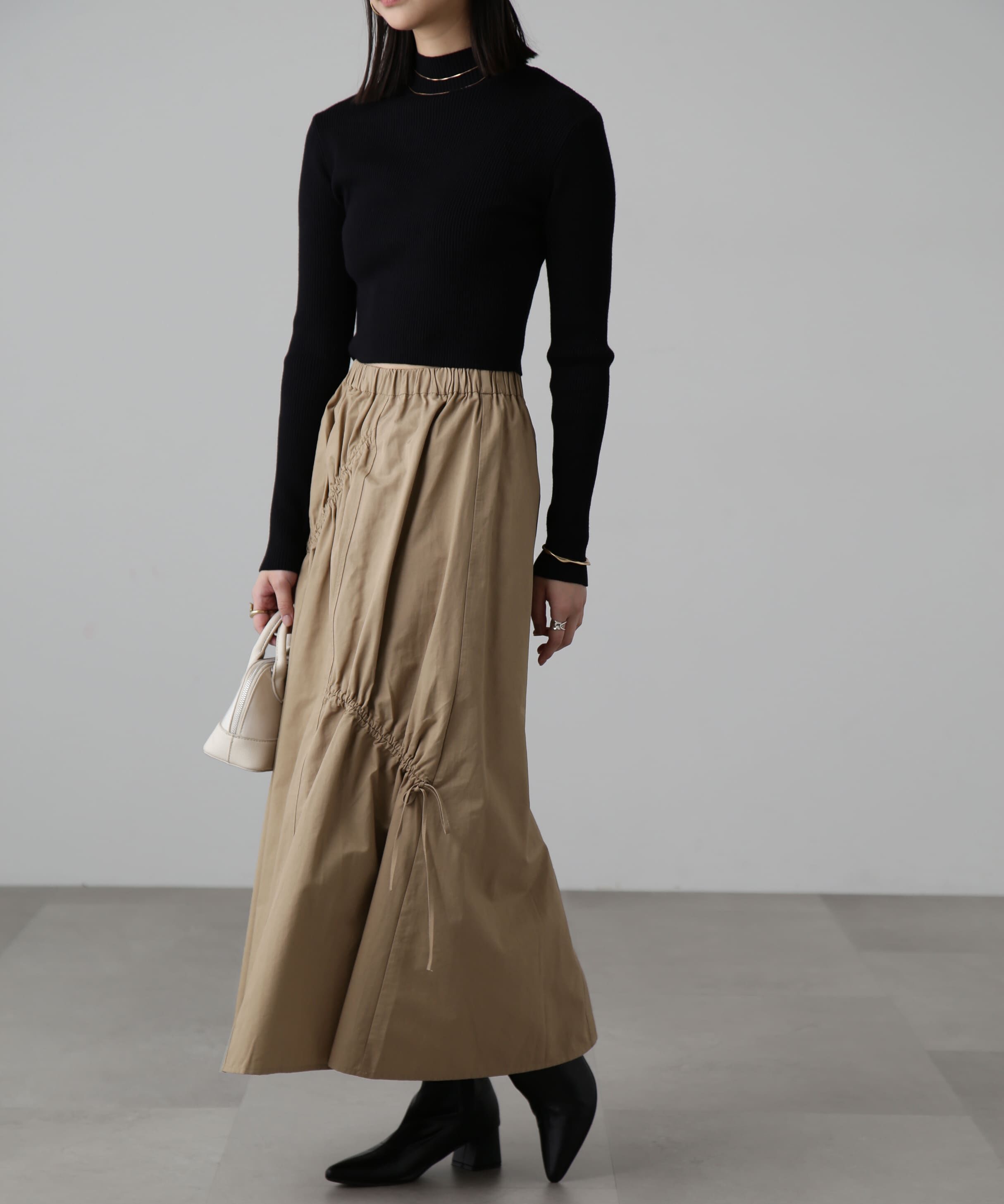  「ランダムシャーリングドロストスカート」|スカート|