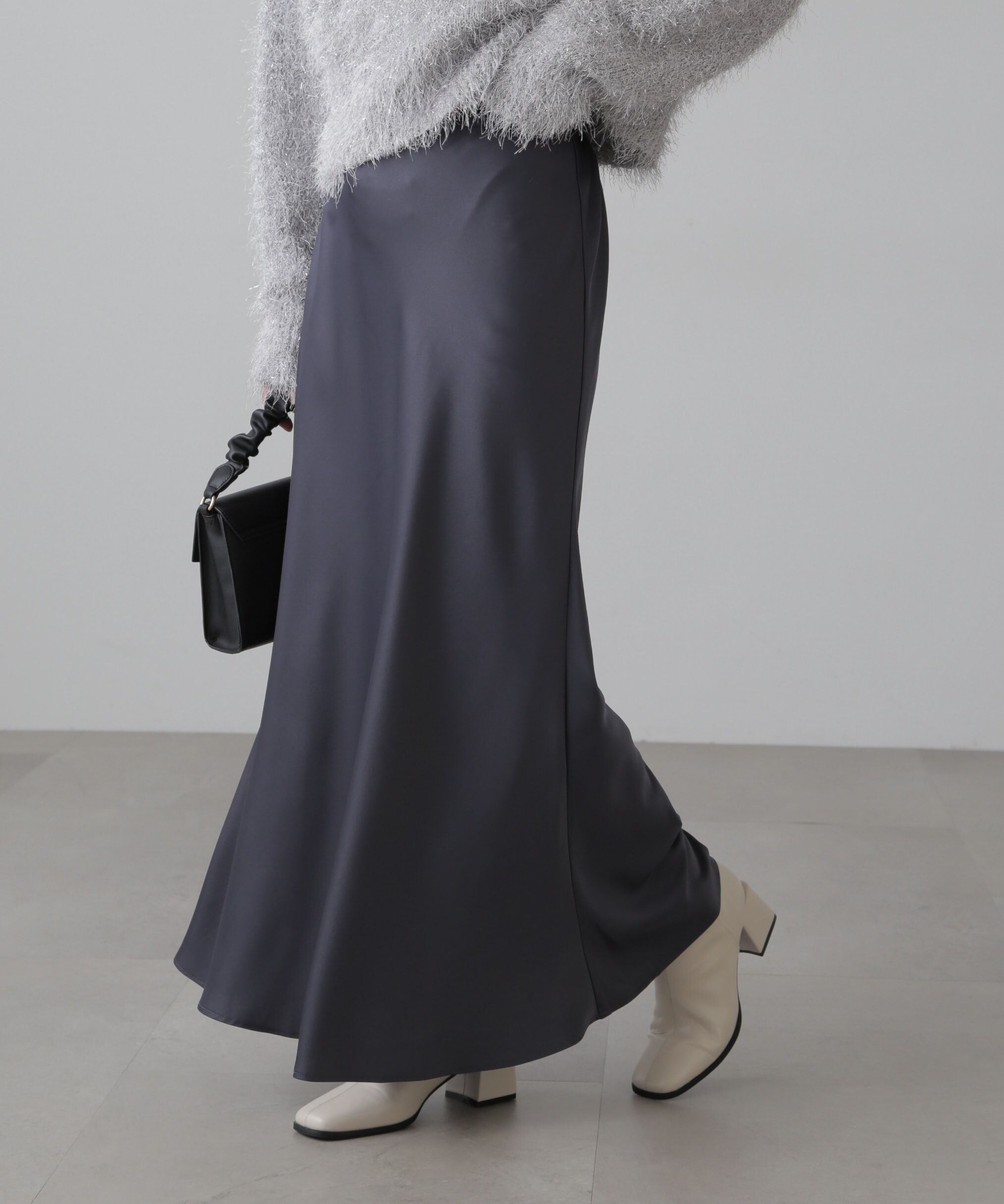  「サテンフレアスカート」|スカート|スミクロ