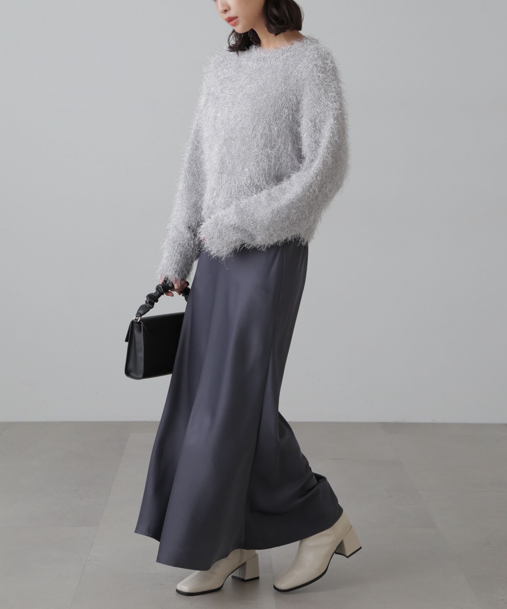  「サテンフレアスカート」|スカート|