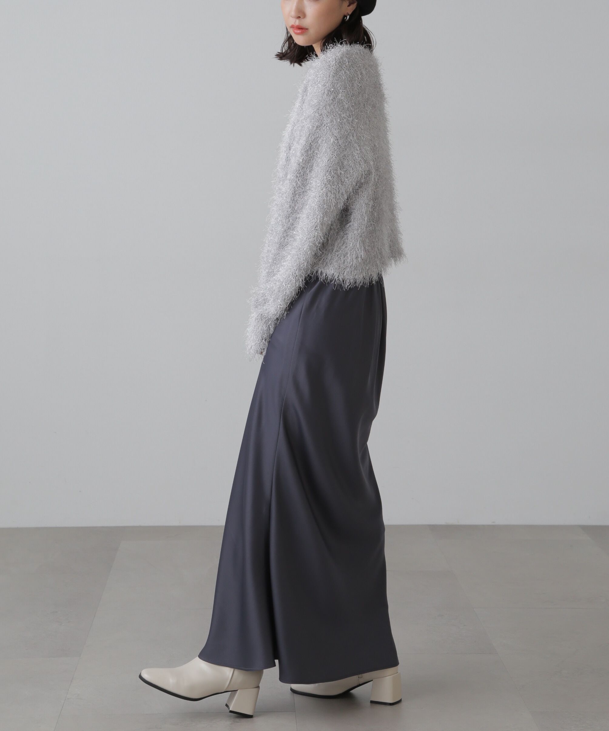  「サテンフレアスカート」|スカート|