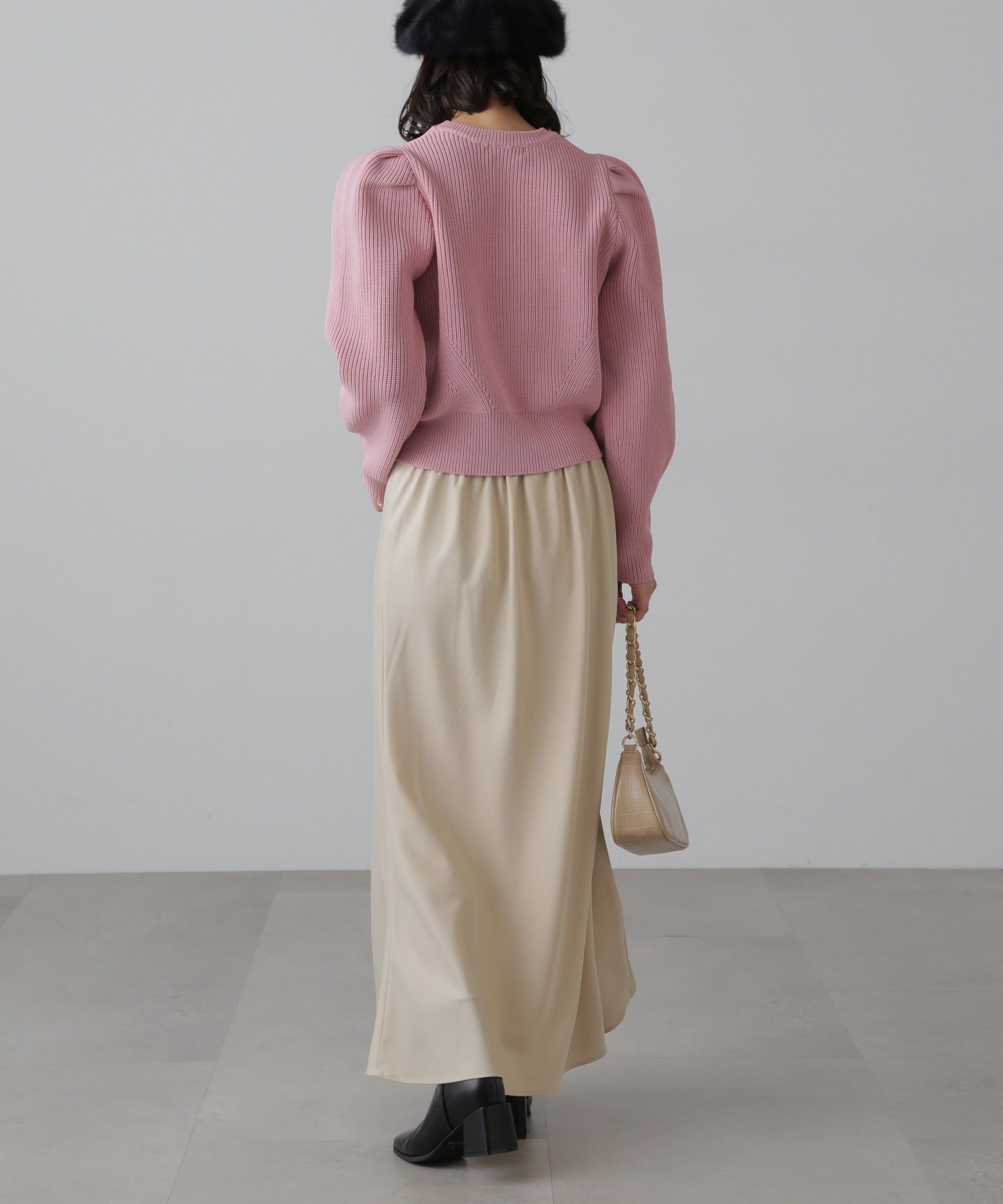  「サテンフレアスカート」|スカート|