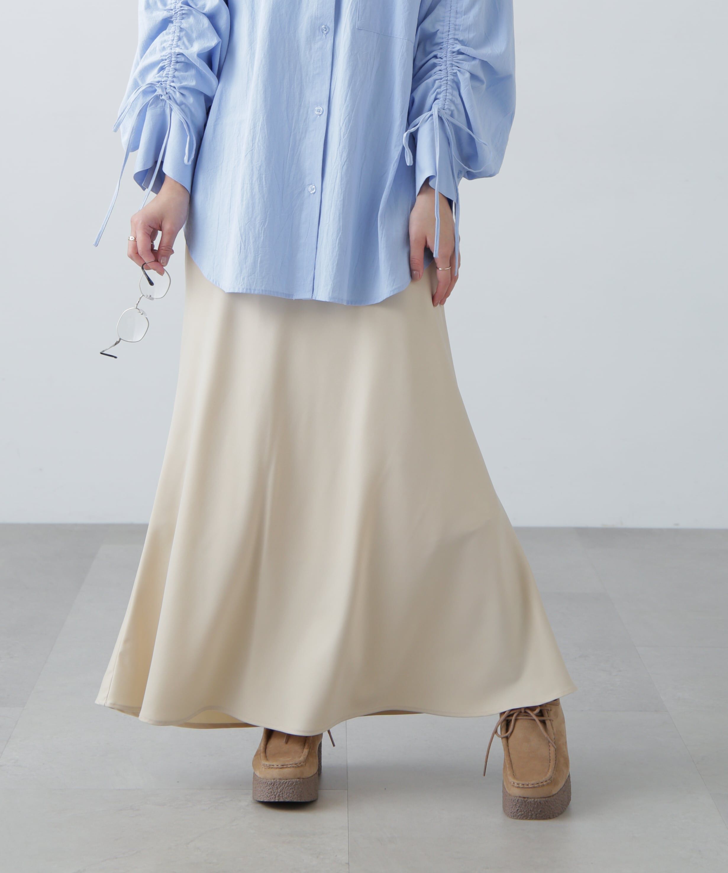  「サテンフレアスカート」|スカート|