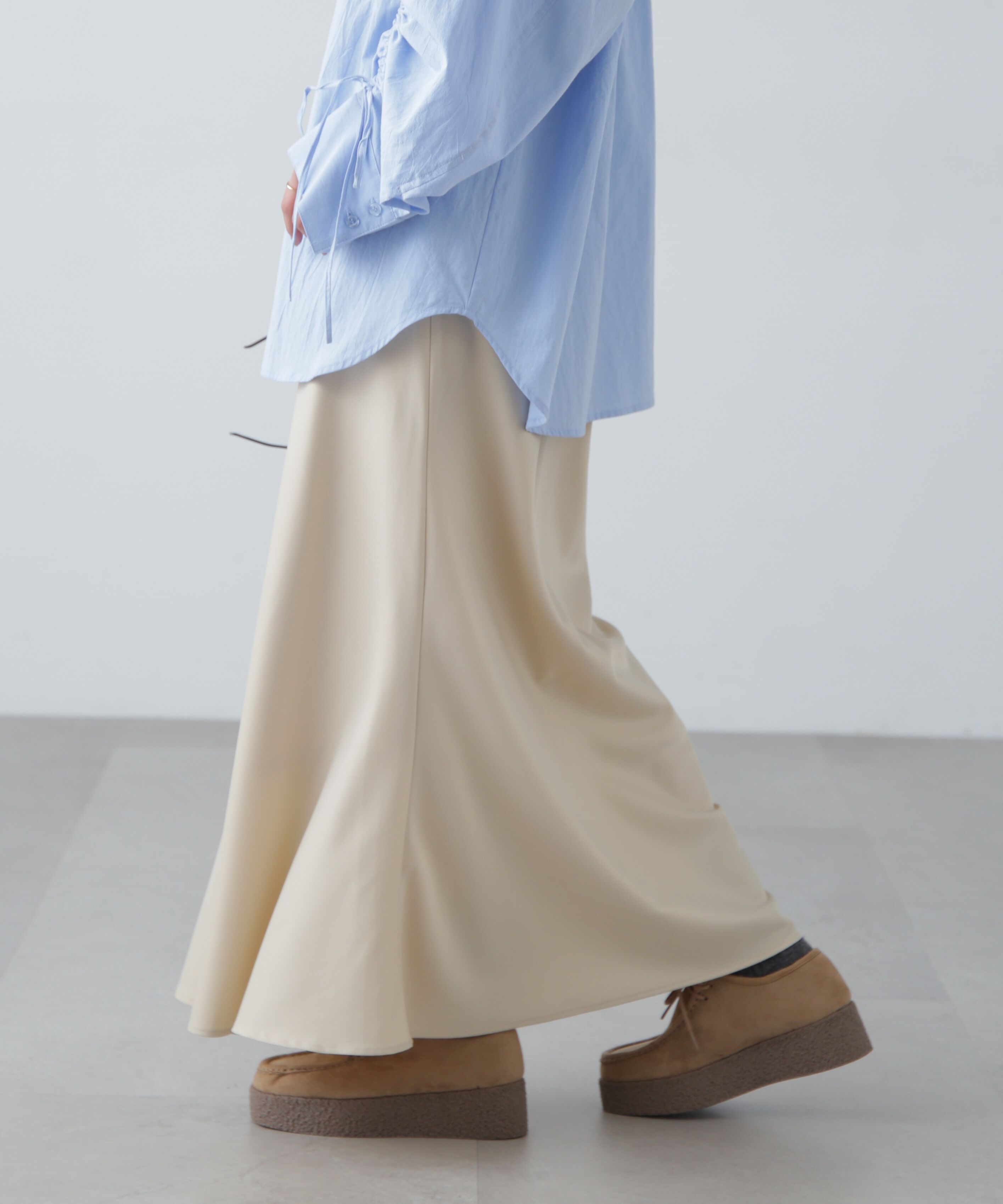  「サテンフレアスカート」|スカート|