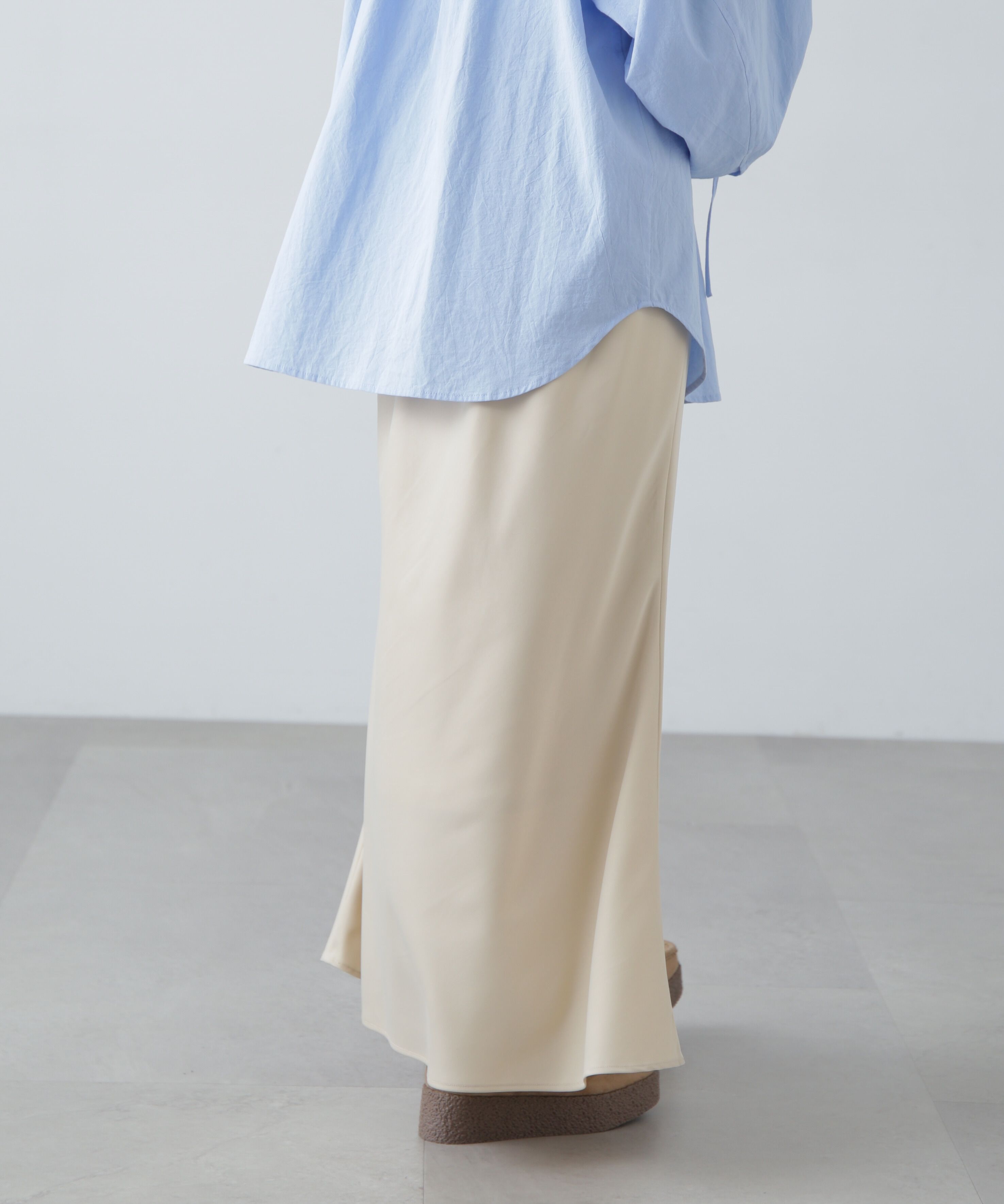  「サテンフレアスカート」|スカート|