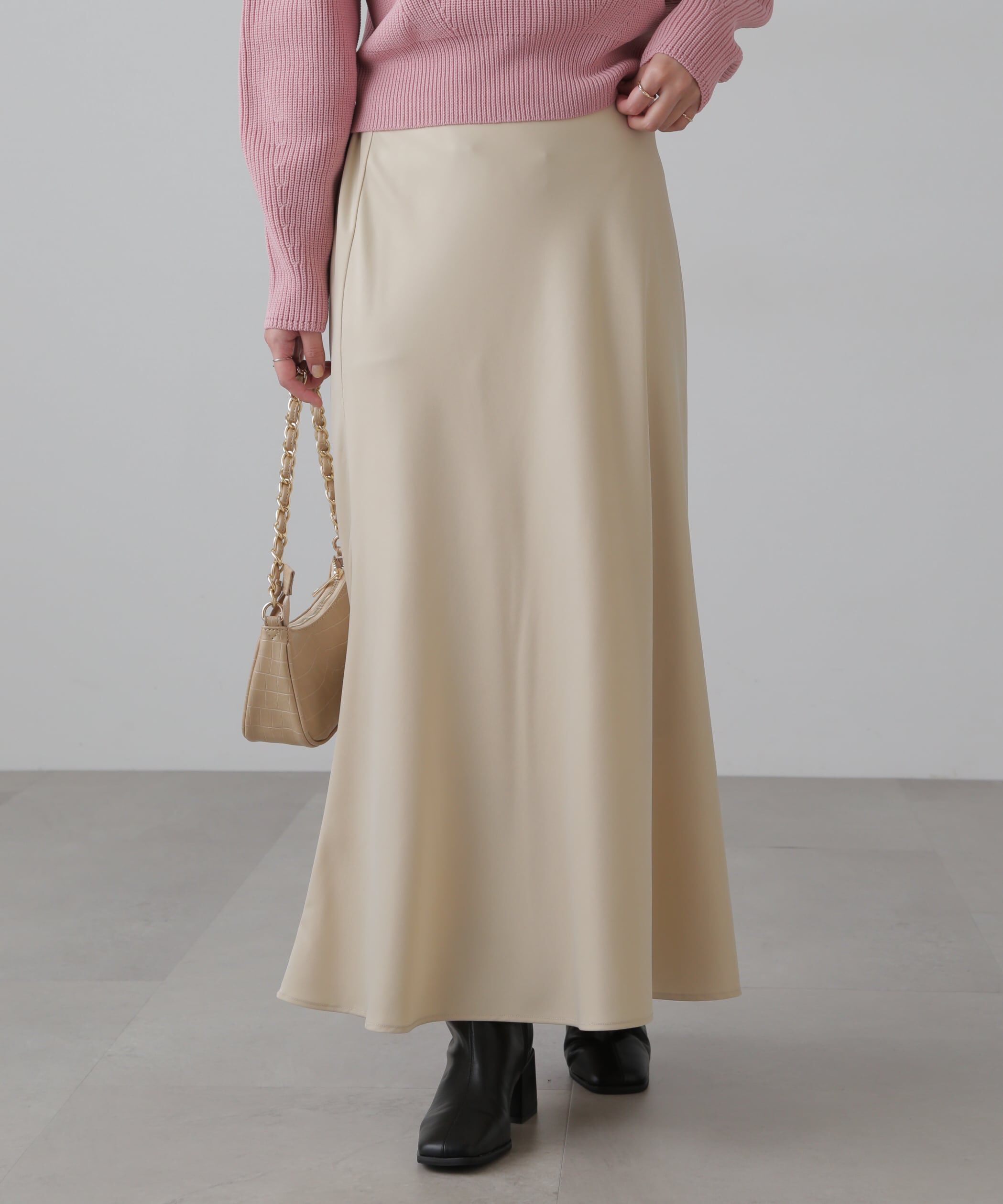  「サテンフレアスカート」|スカート|