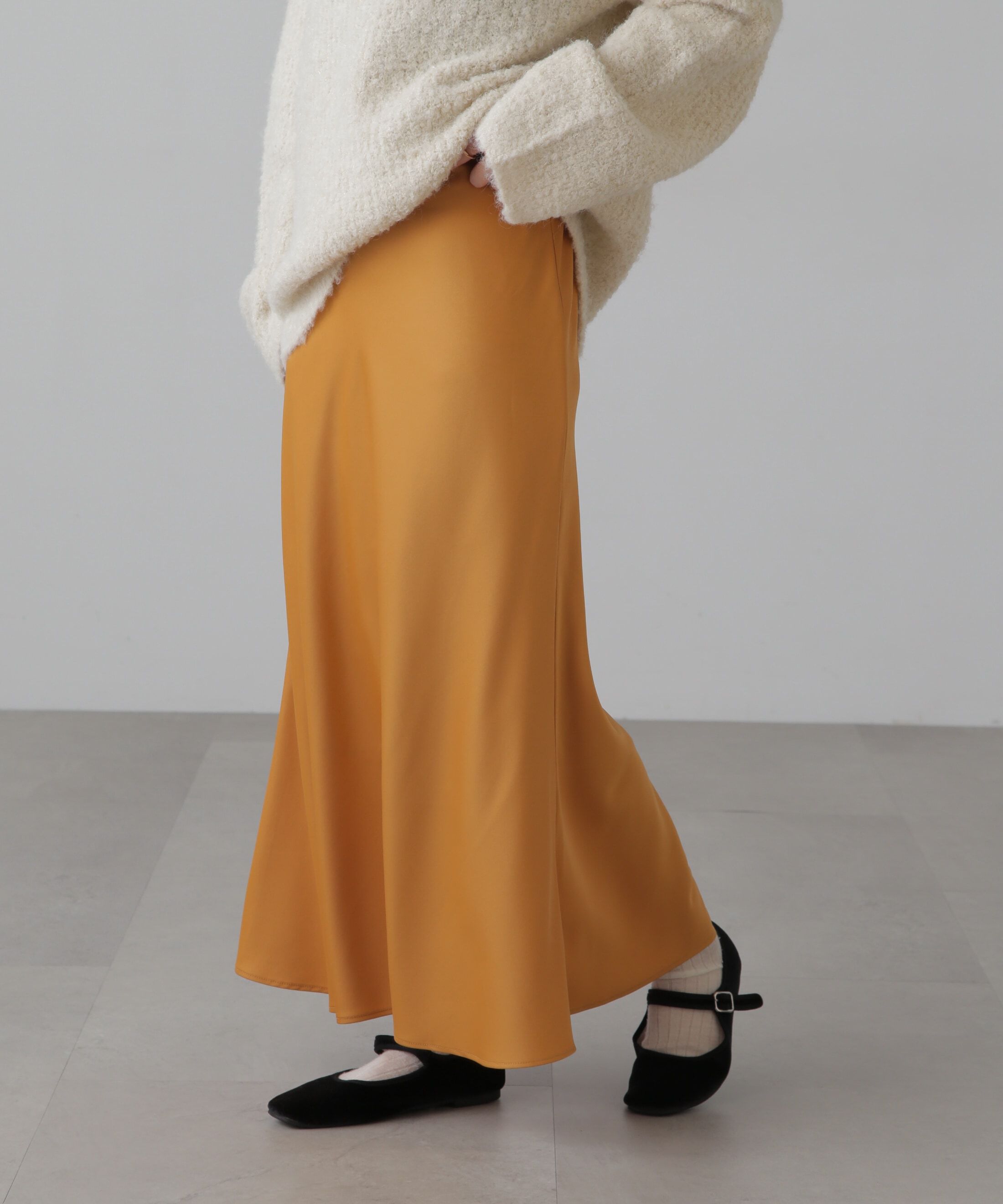  「サテンフレアスカート」|スカート|