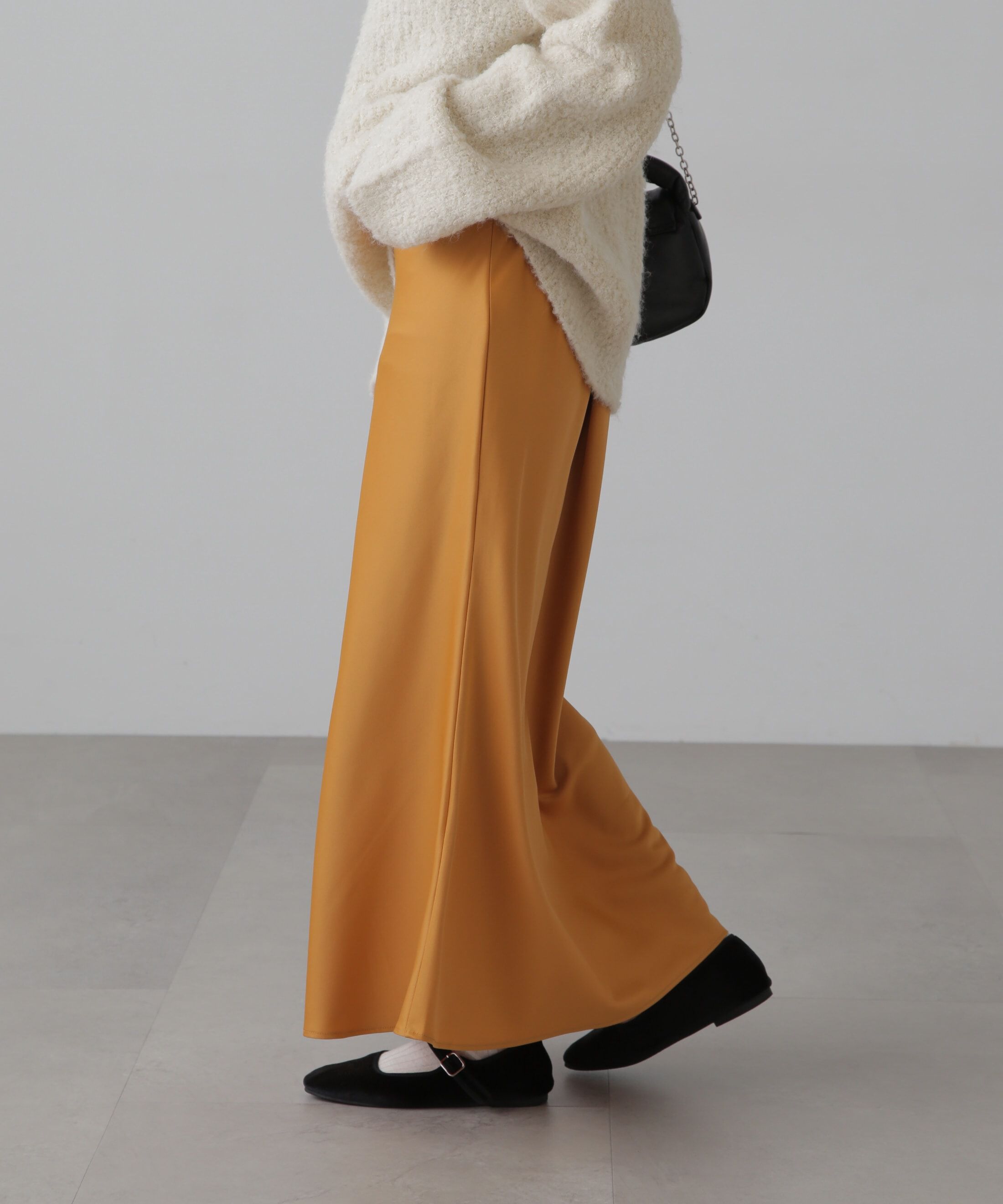  「サテンフレアスカート」|スカート|