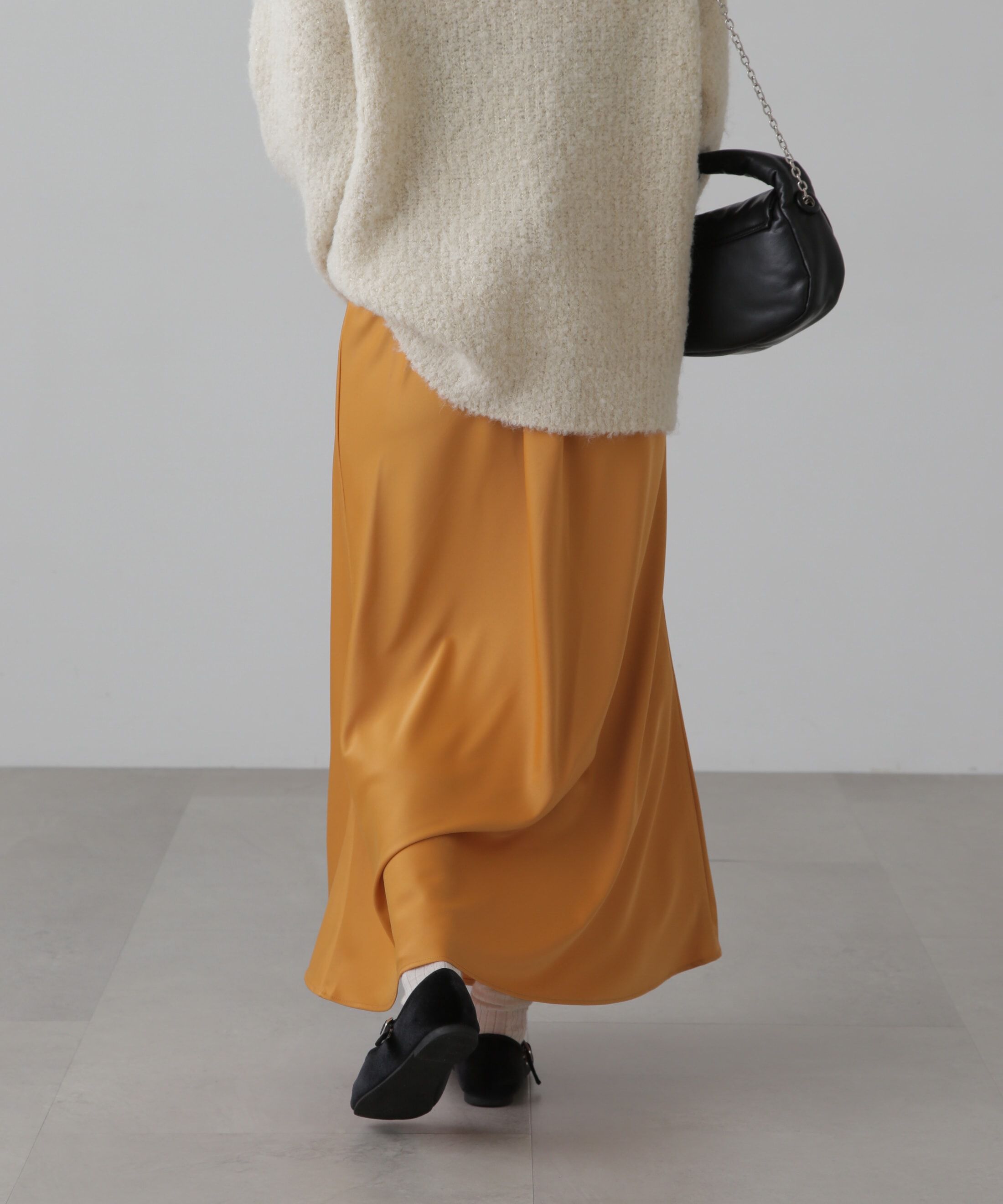  「サテンフレアスカート」|スカート|