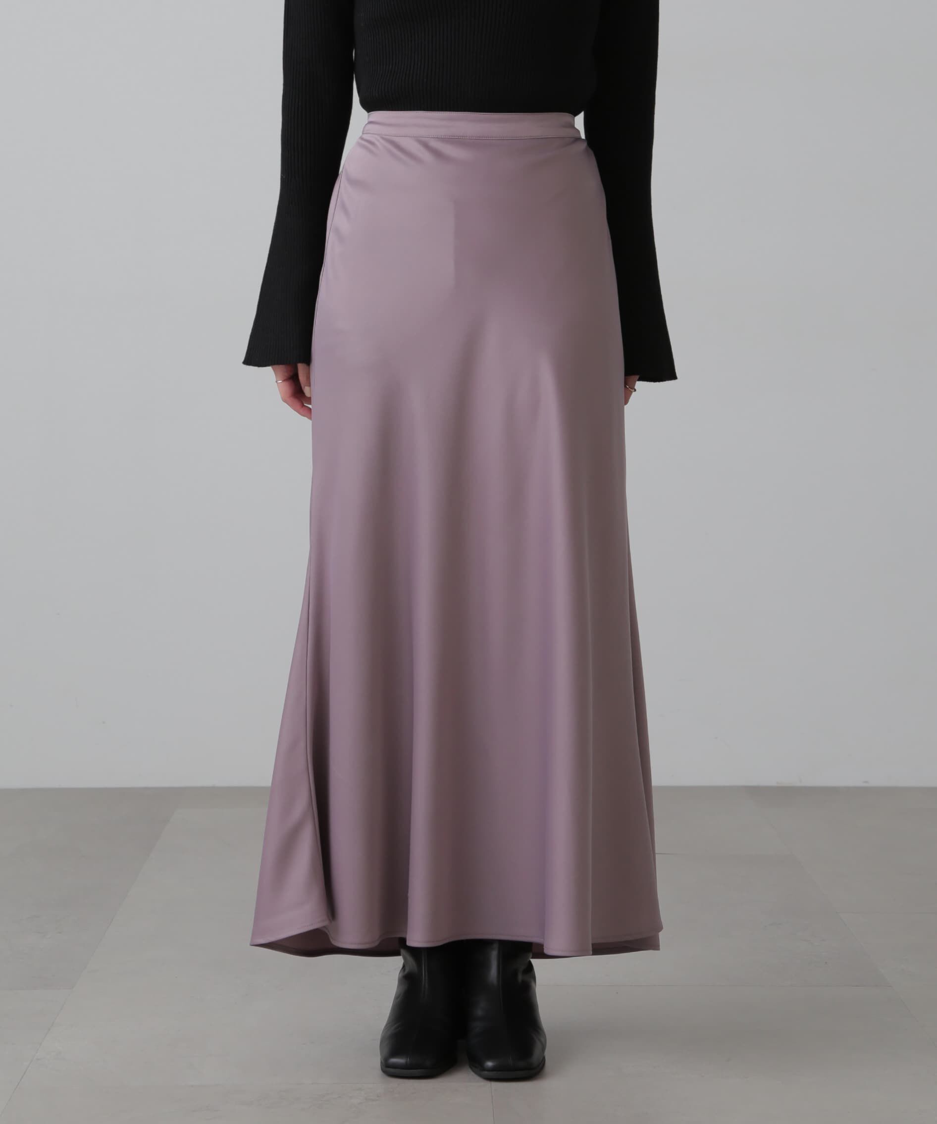  「サテンフレアスカート」|スカート|
