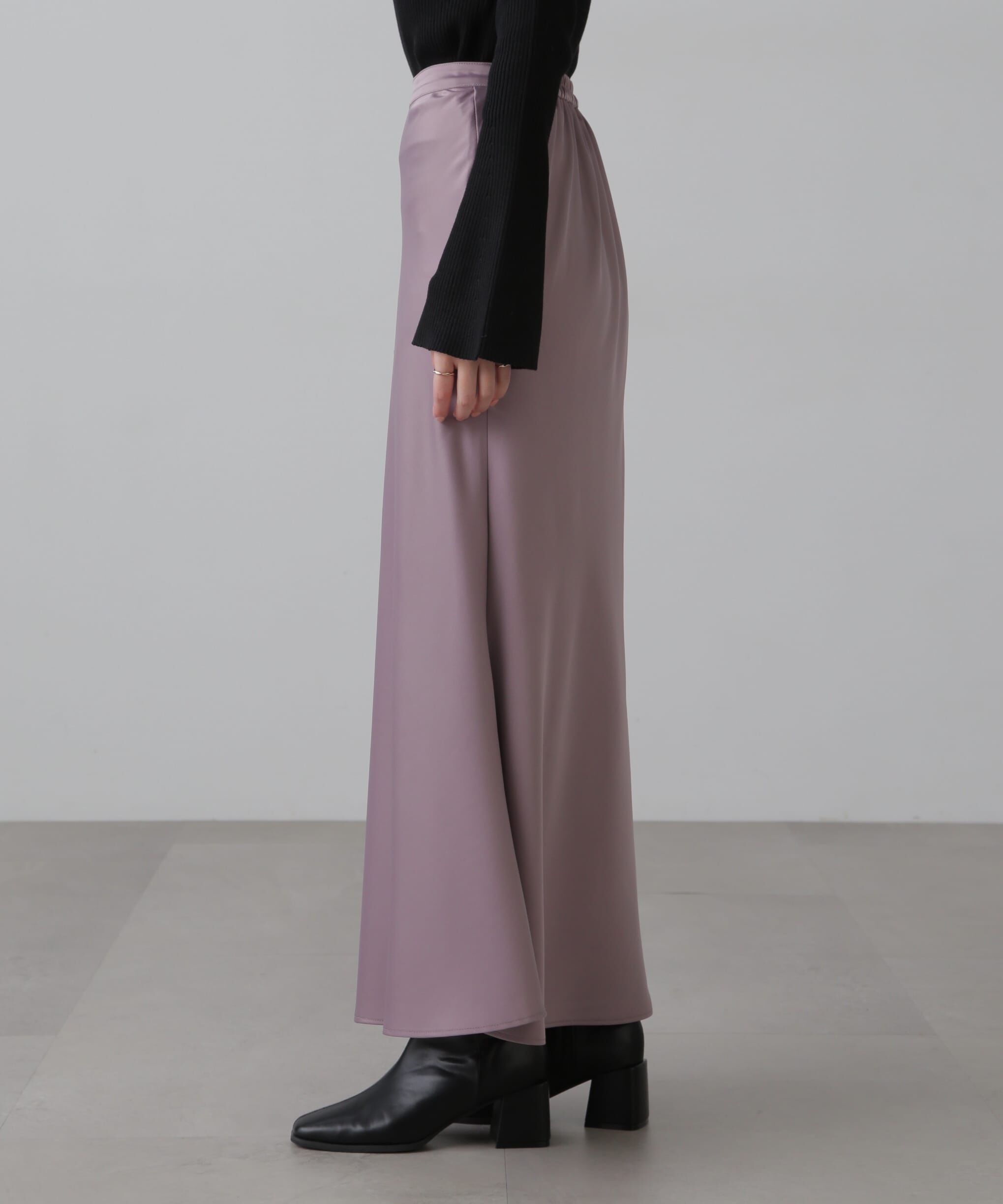  「サテンフレアスカート」|スカート|