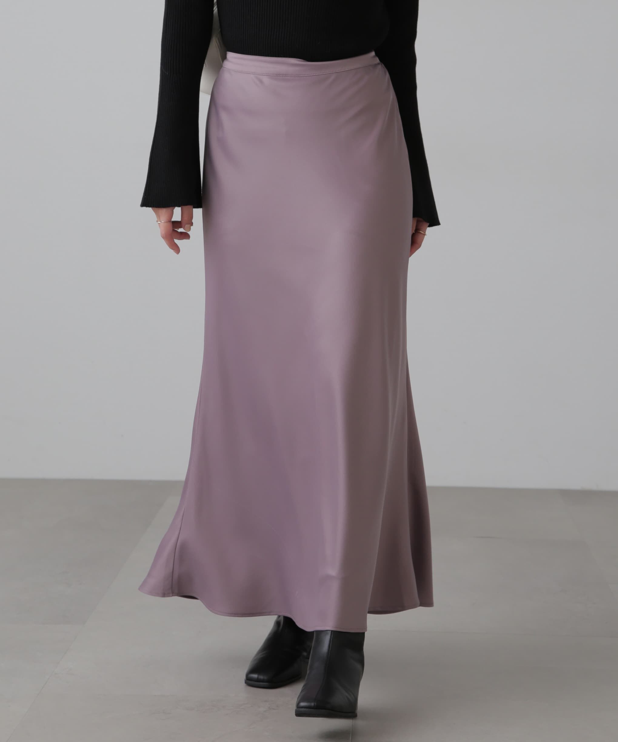  「サテンフレアスカート」|スカート|