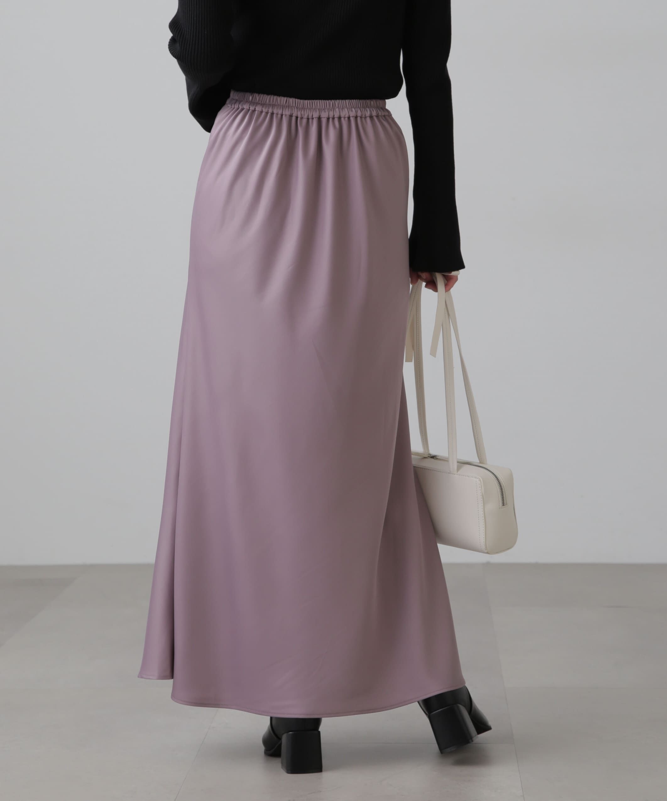  「サテンフレアスカート」|スカート|
