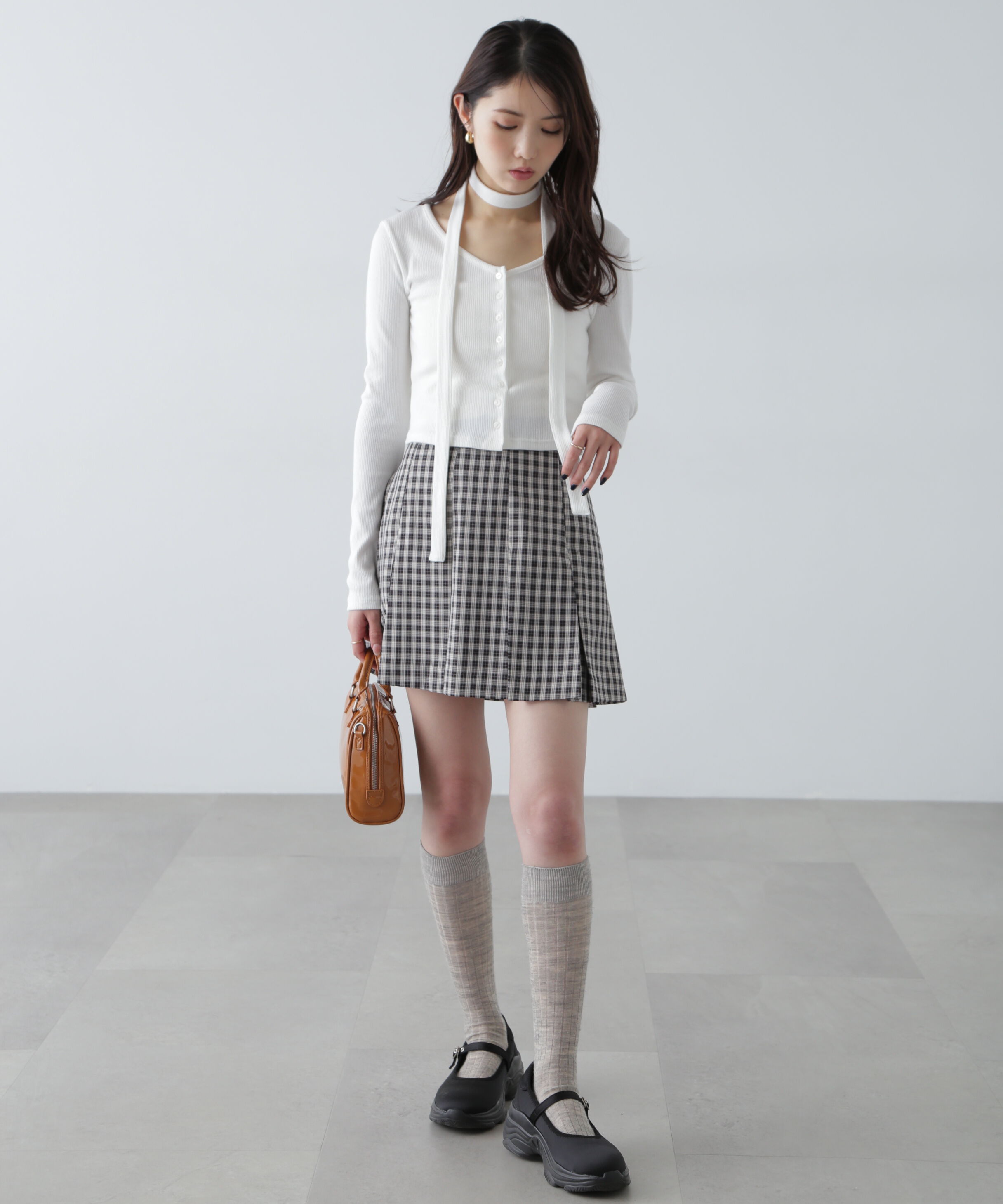  「ボックスプリーツミニスカート」|スカート|