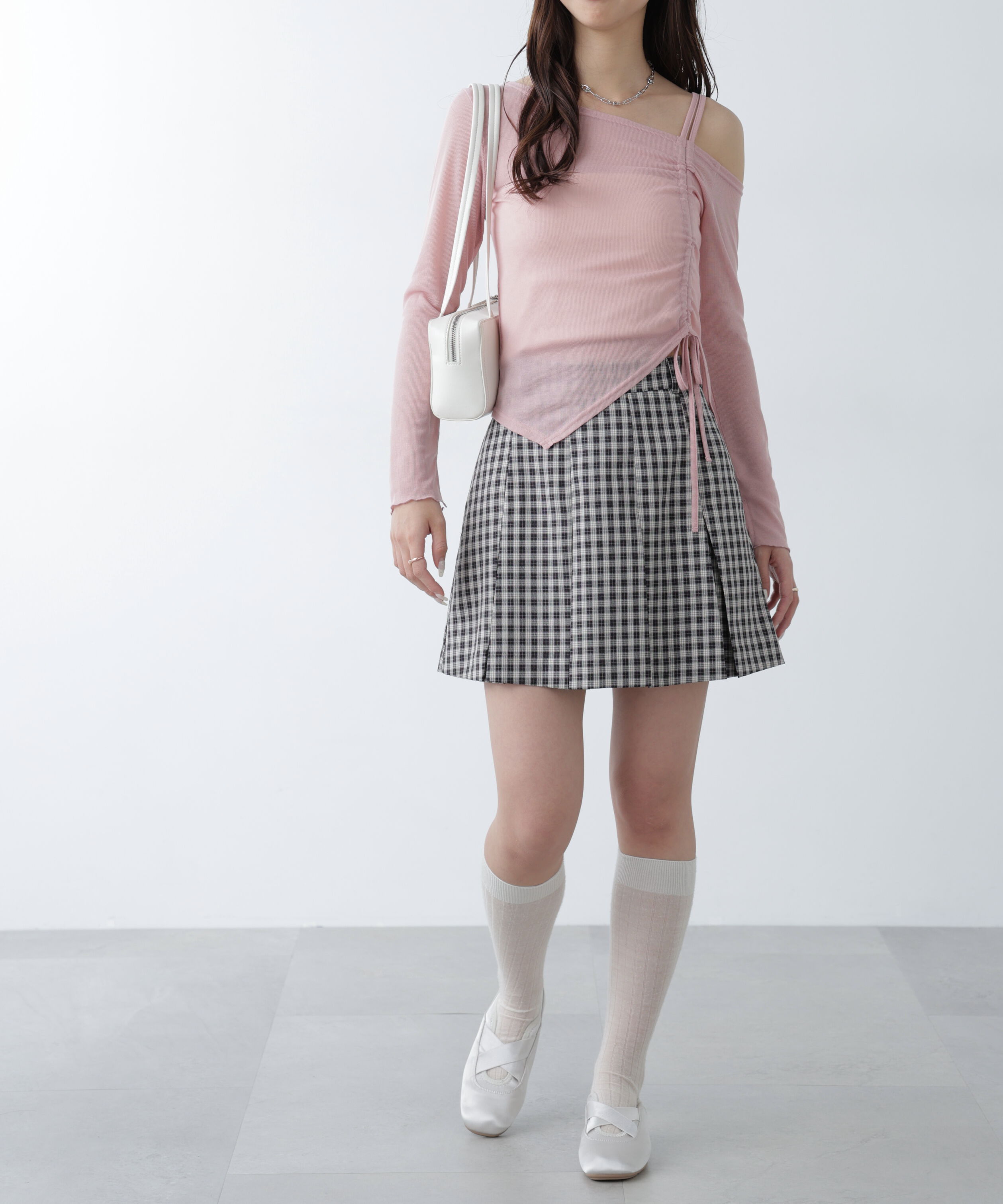  「ボックスプリーツミニスカート」|スカート|