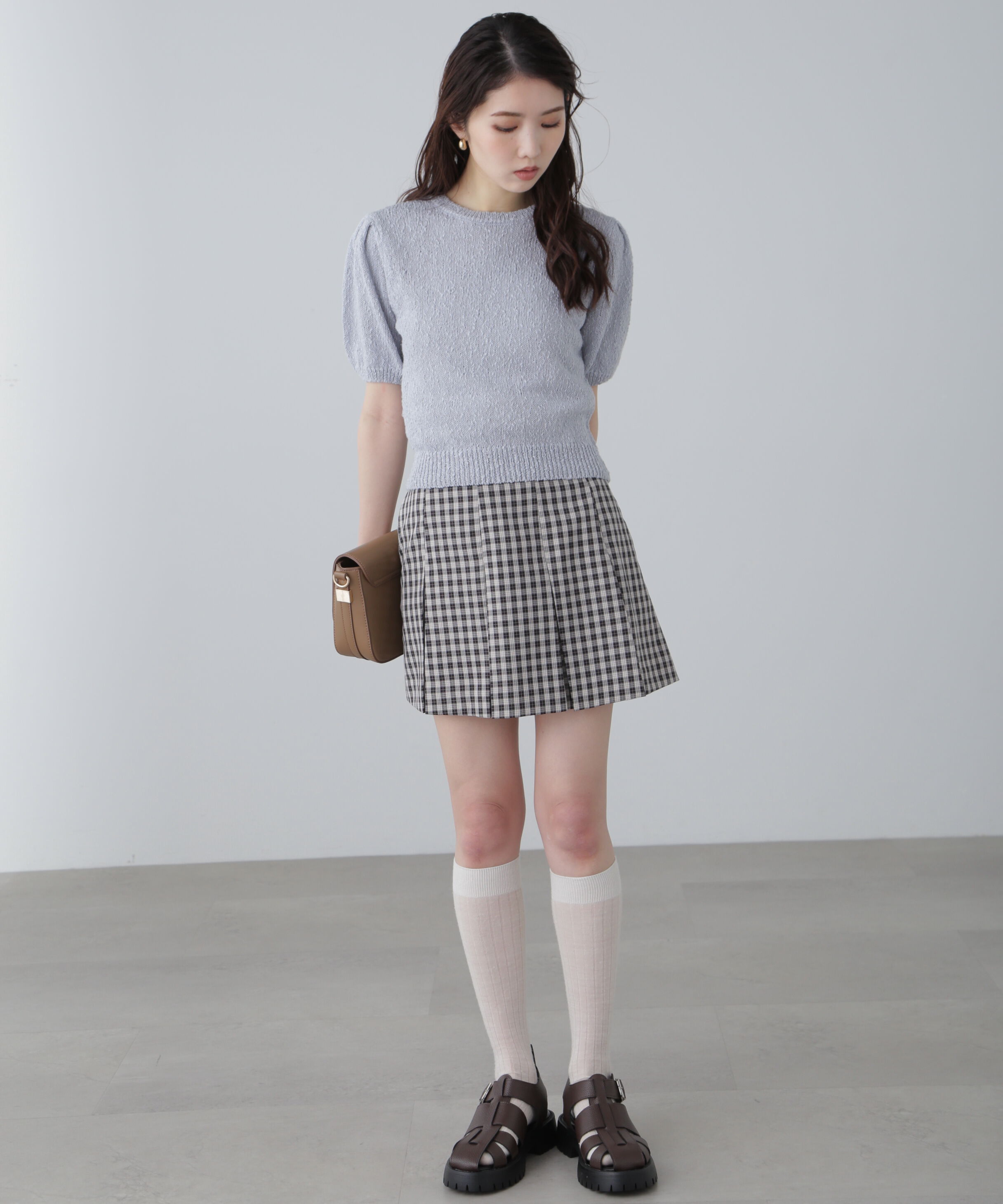  「ボックスプリーツミニスカート」|スカート|