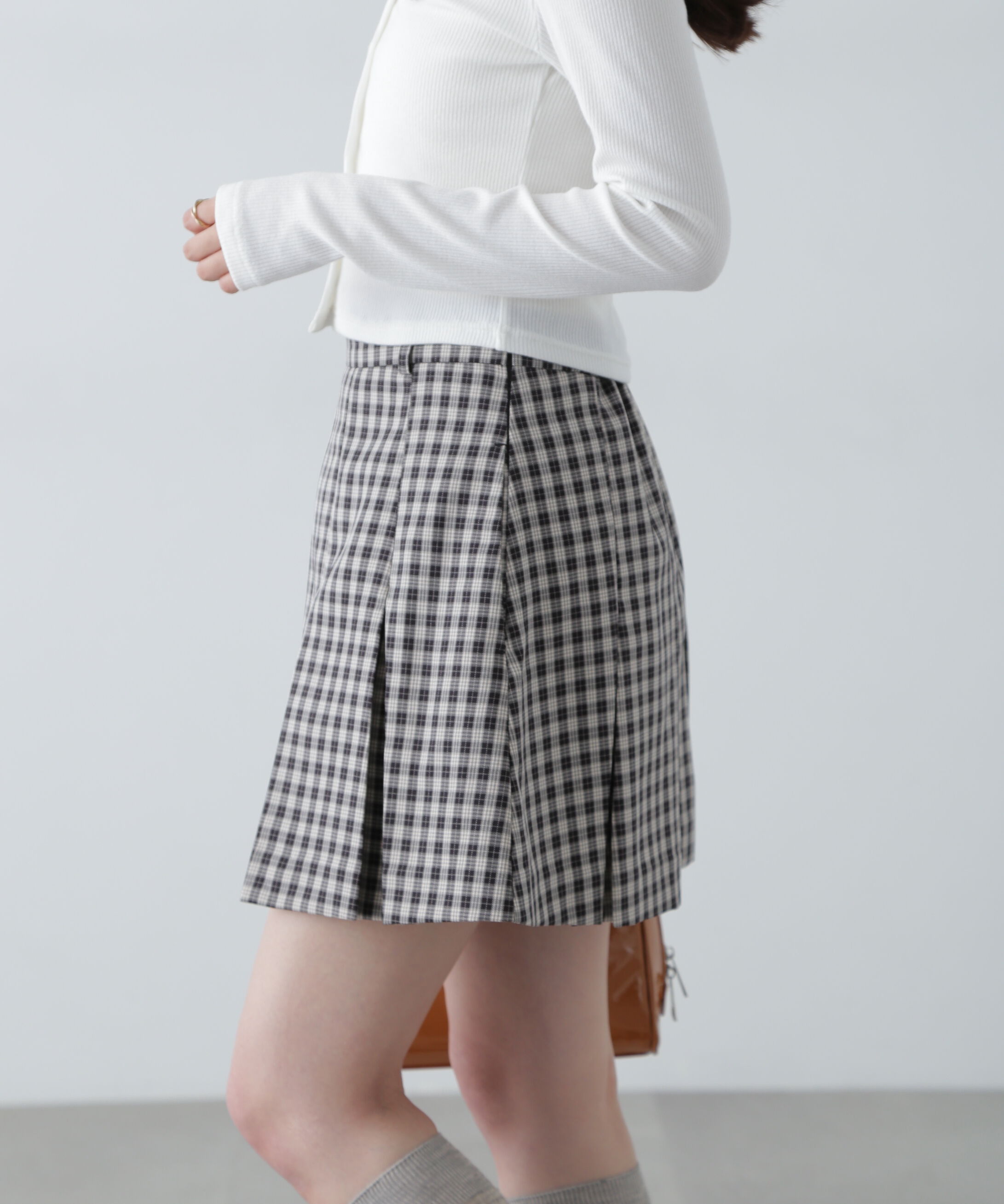  「ボックスプリーツミニスカート」|スカート|