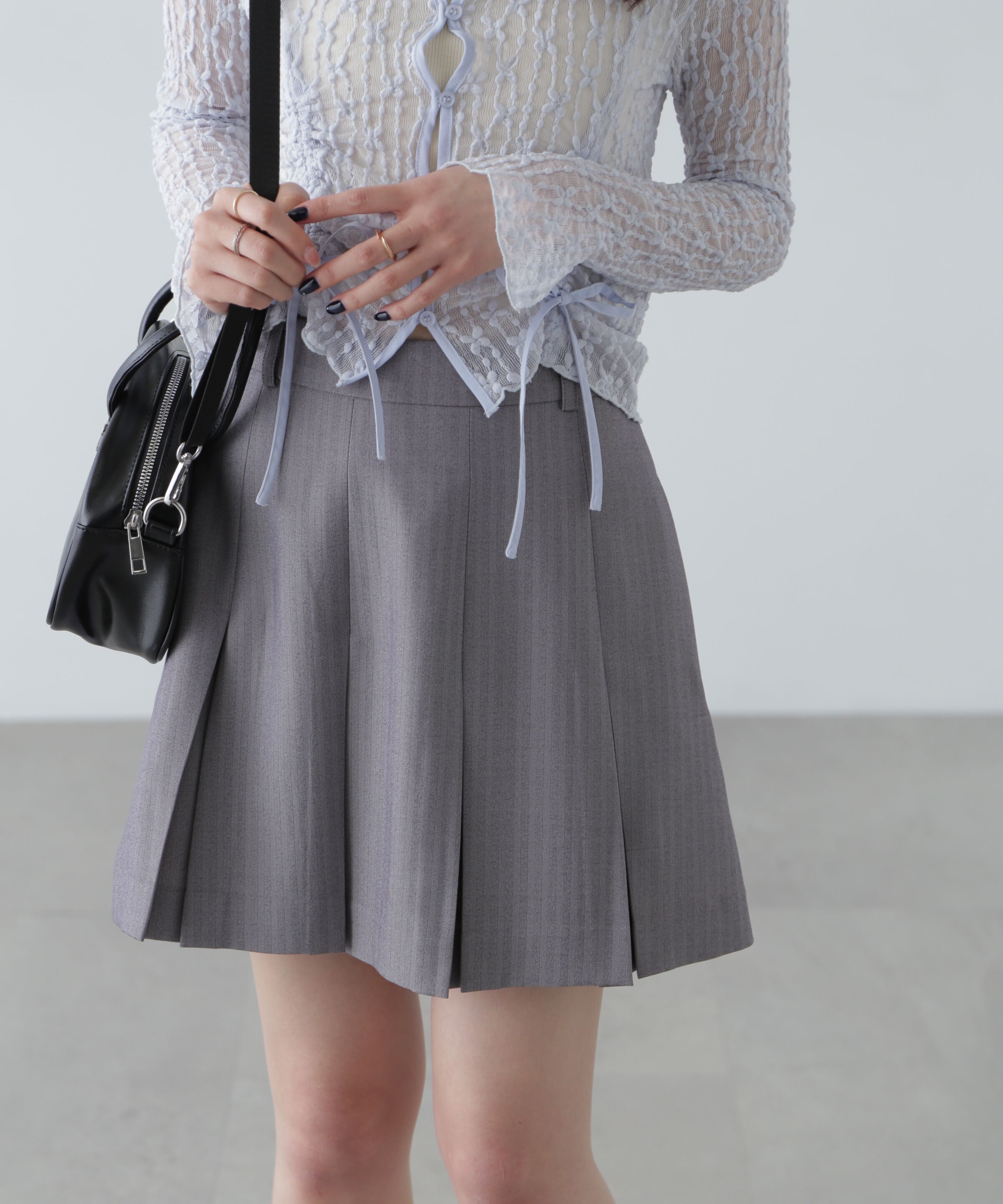  「ボックスプリーツミニスカート」|スカート|