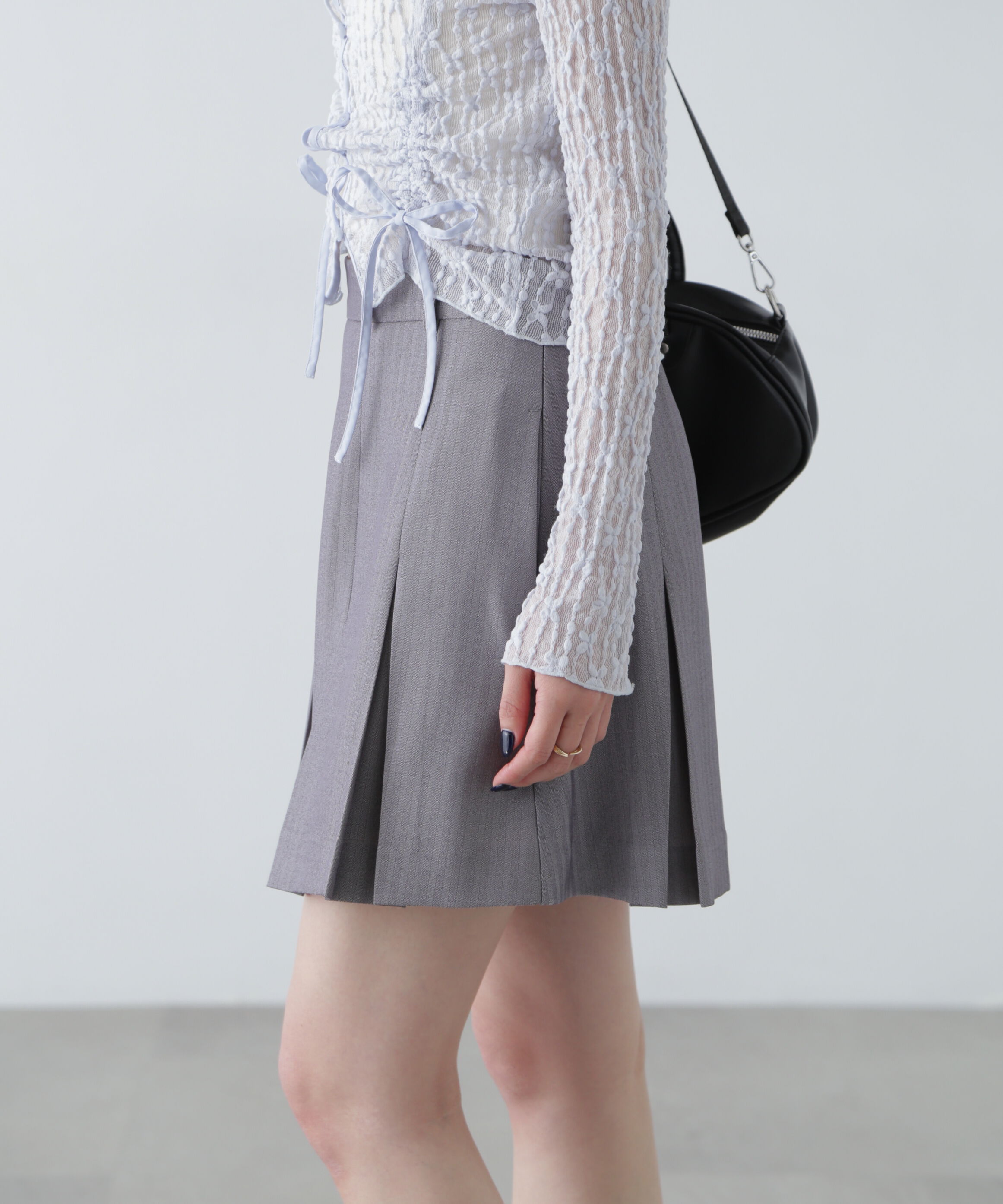  「ボックスプリーツミニスカート」|スカート|